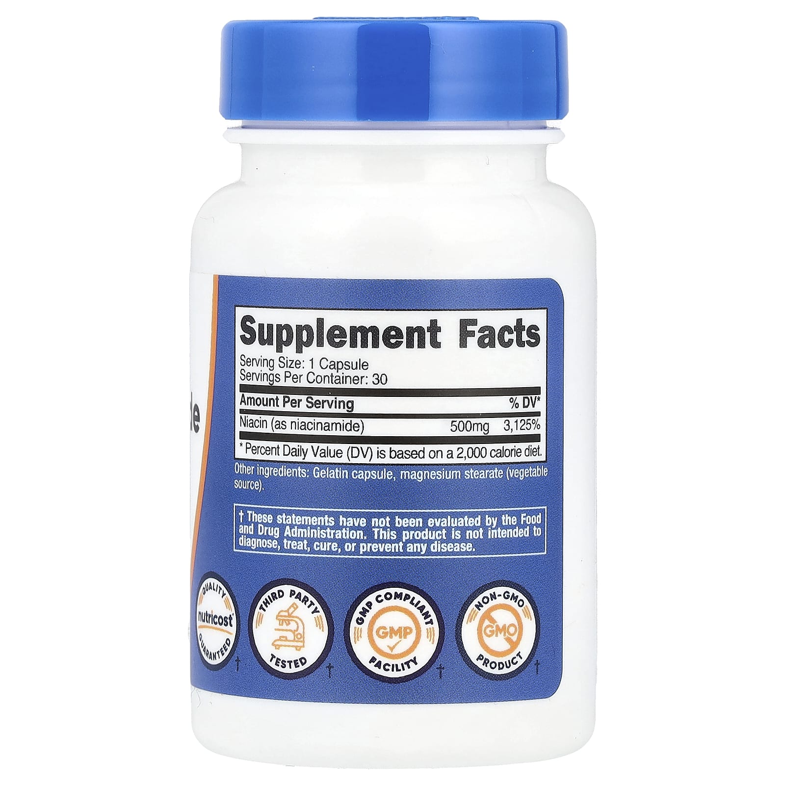 Nutricost, Niacinamide, 500 mg, 30 Capsules - Image 2
