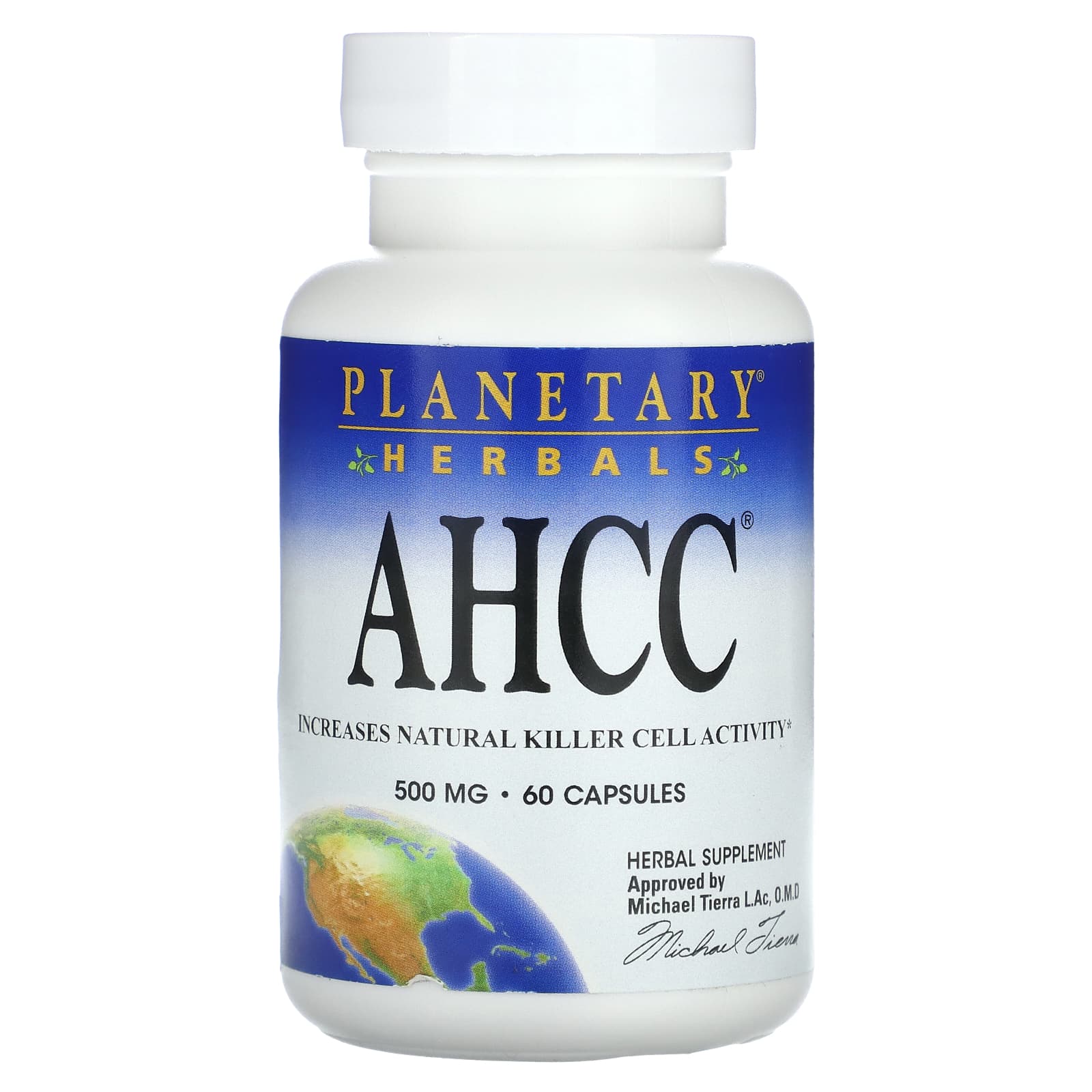 Planetary Herbals, AHCC, 60 Capsules (250 mg per Capsule) - Image 1