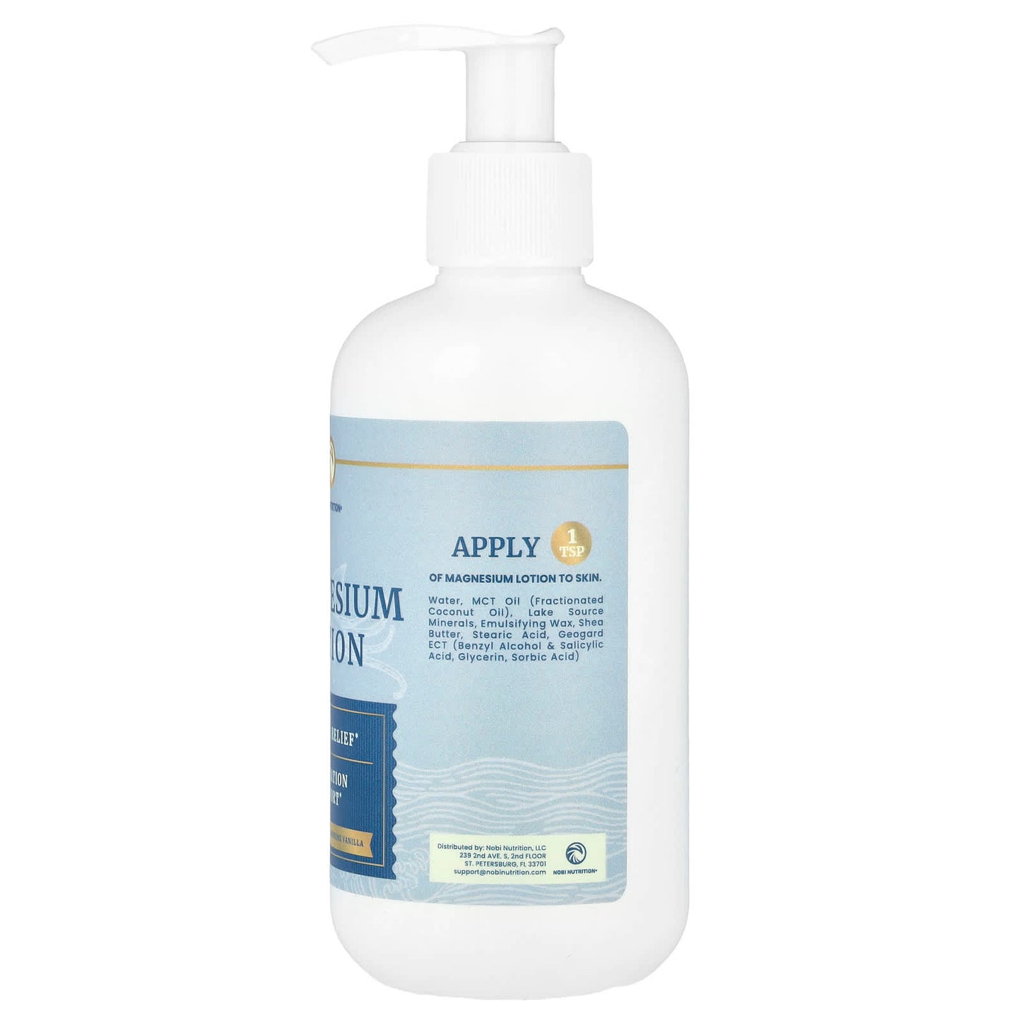 Nobi Nutrition, Magnesium Lotion, Soothing Vanilla, 8 oz - Image 2