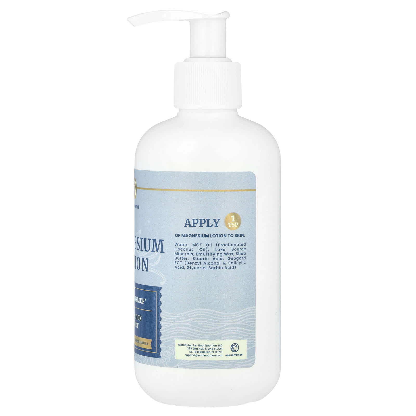 Nobi Nutrition, Magnesium Lotion, Soothing Vanilla, 8 oz - Image 2