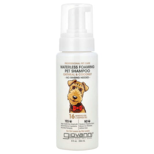 Waterless Foaming Pet Shampoo for Dogs | Oatmeal & Coconut | Giovanni - Image 1