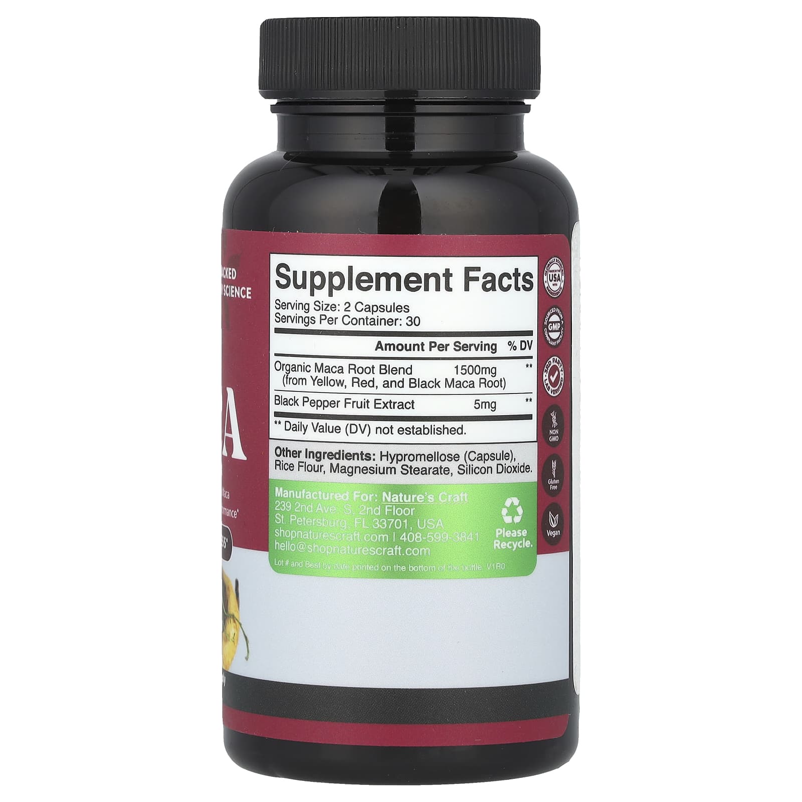 Nature's Craft, Women's Wellness, Maca Root Complex, 60 Capsules - Image 2