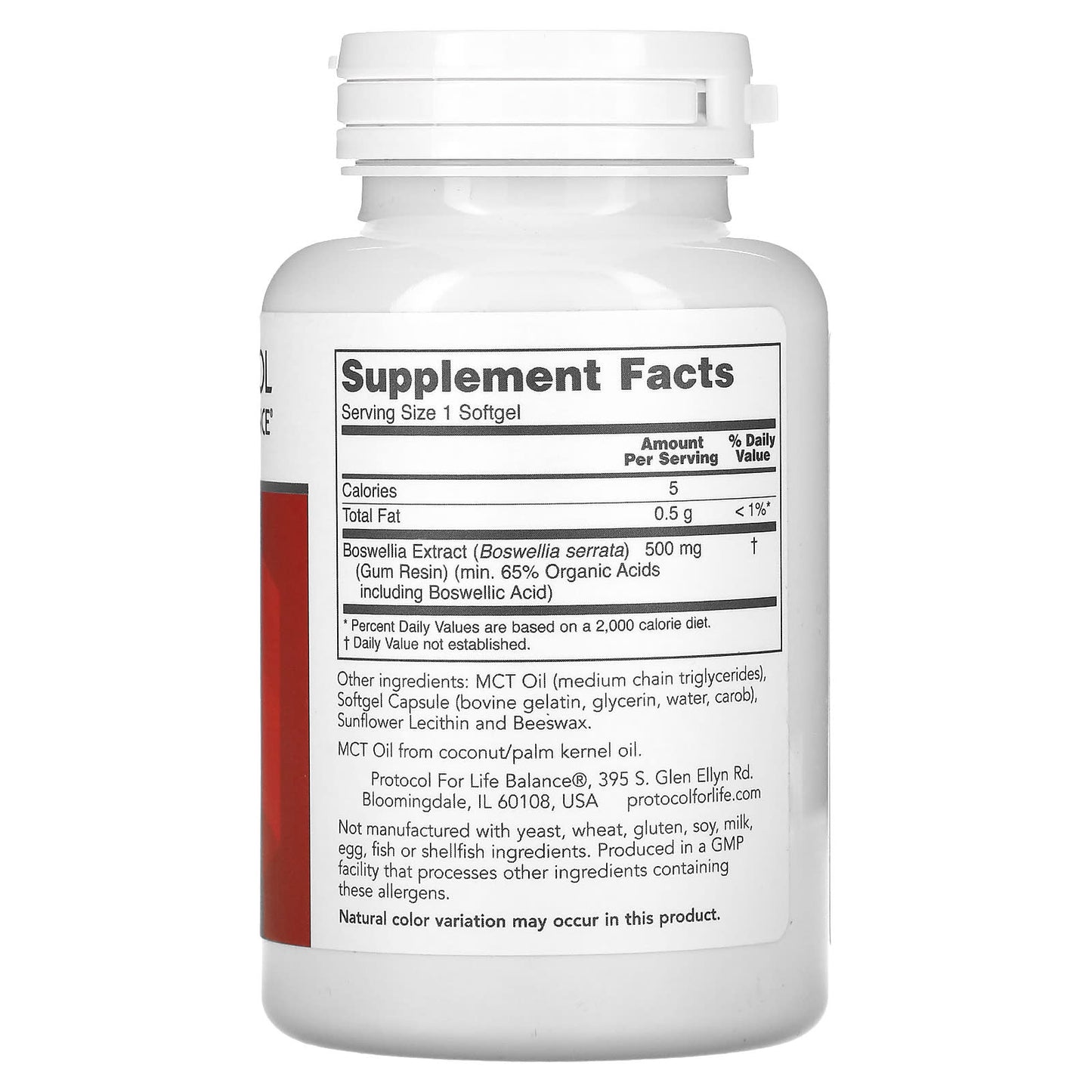 Protocol for Life Balance, Boswellia Extract, 500 mg, 90 Softgels - Image 2