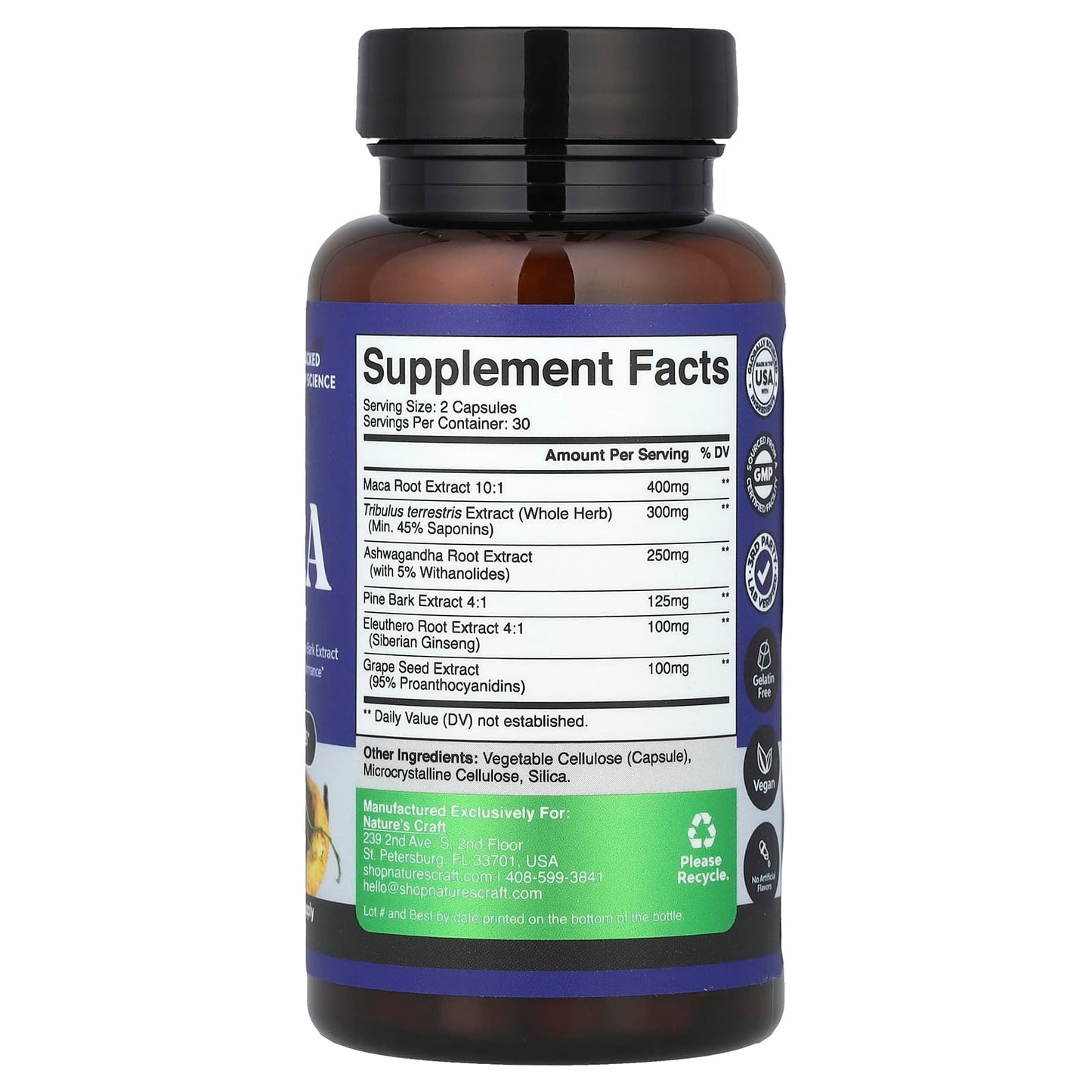 Nature's Craft, Men's Wellness, Maca Root Complex, 60 Capsules - Image 2