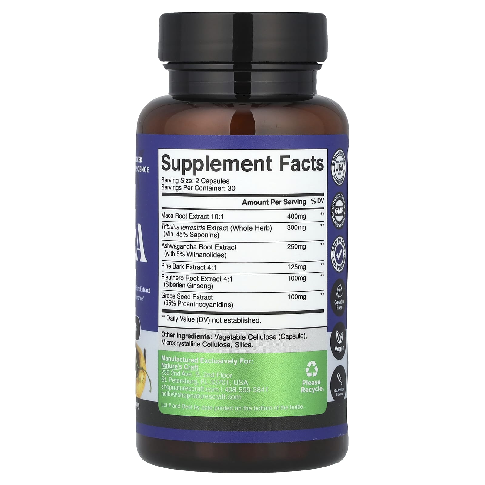Nature's Craft, Men's Wellness, Maca Root Complex, 60 Capsules - Image 2