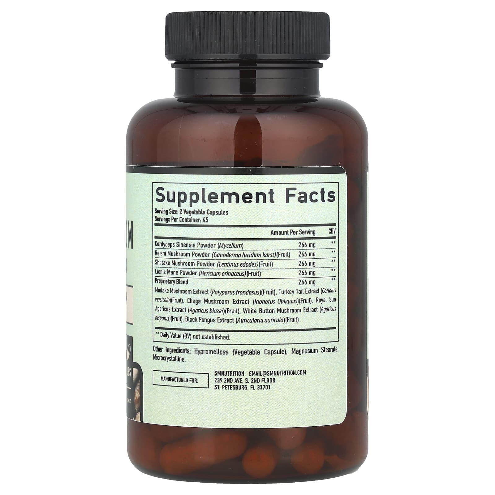 SMNutrition, 10 Mushroom Complex , 90 Capsules - Image 2