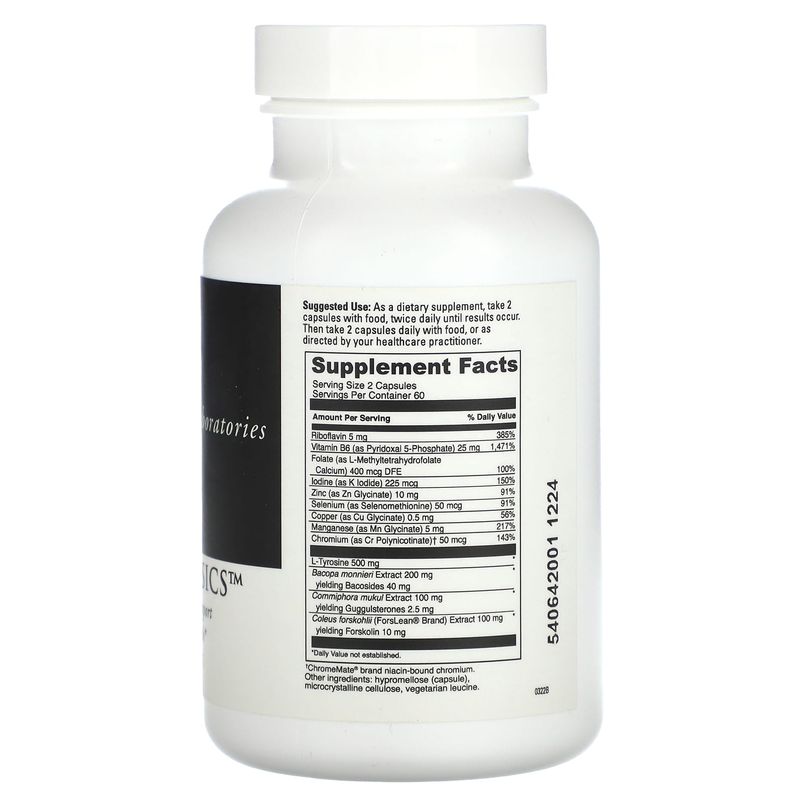 DaVinci Laboratories Thyroid Support Supplement - 120 Capsules - Image 2