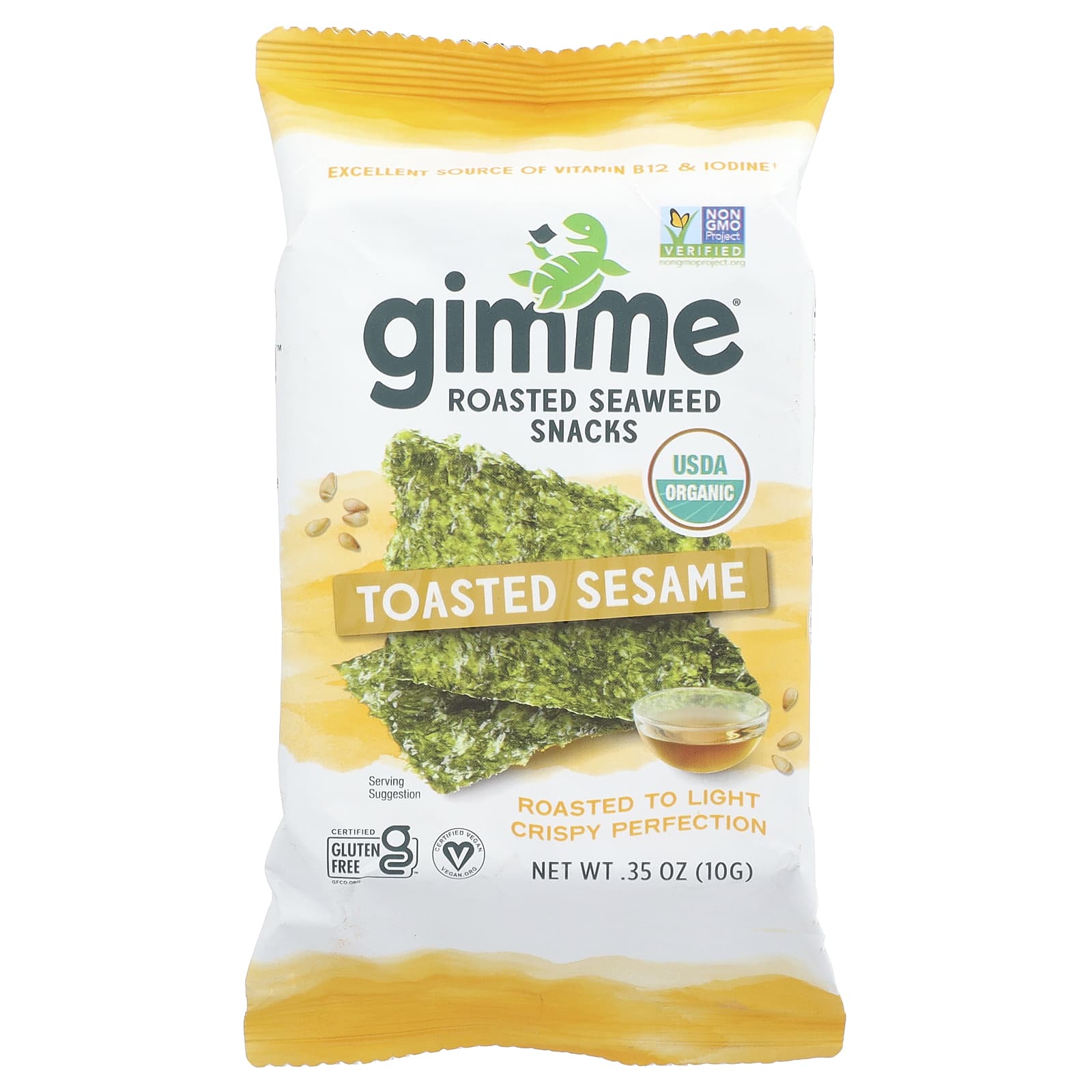 Organic Roasted Seaweed Snack in Toasted Sesame - Image 1