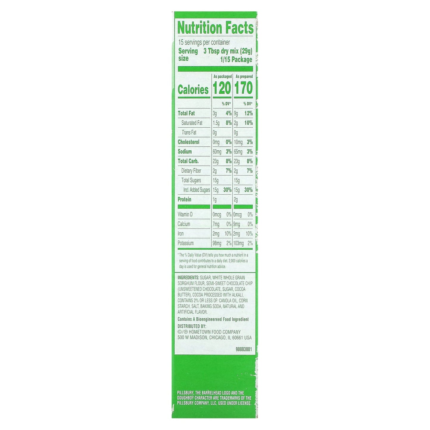 Pillsbury, Chocolate Fudge Premium Brownie Mix with Chocolate Chips, Gluten Free, 15.5 oz (439 g) - Image 2
