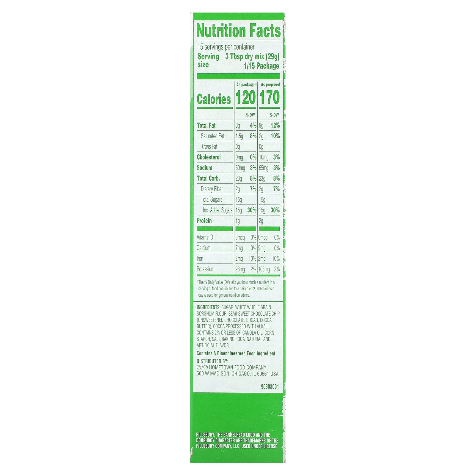Pillsbury, Chocolate Fudge Premium Brownie Mix with Chocolate Chips, Gluten Free, 15.5 oz (439 g) - Image 2