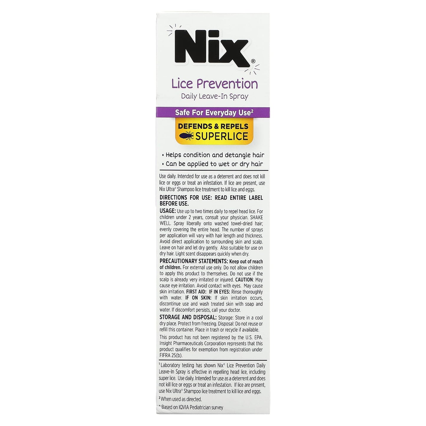 Nix, Lice Prevention, Daily Leave-In Spray, 6 fl oz (177.44 ml) - Image 2