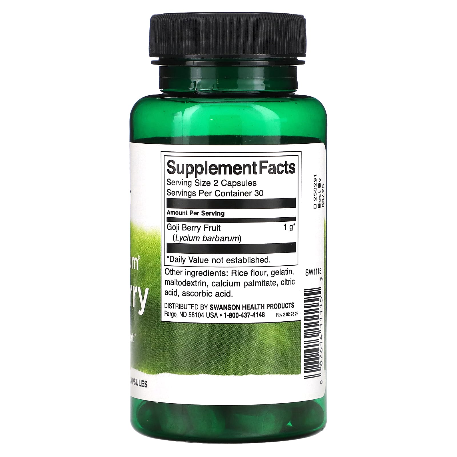 Swanson, Full Spectrum Goji Berry, 500 mg, 60 Capsules - Image 2