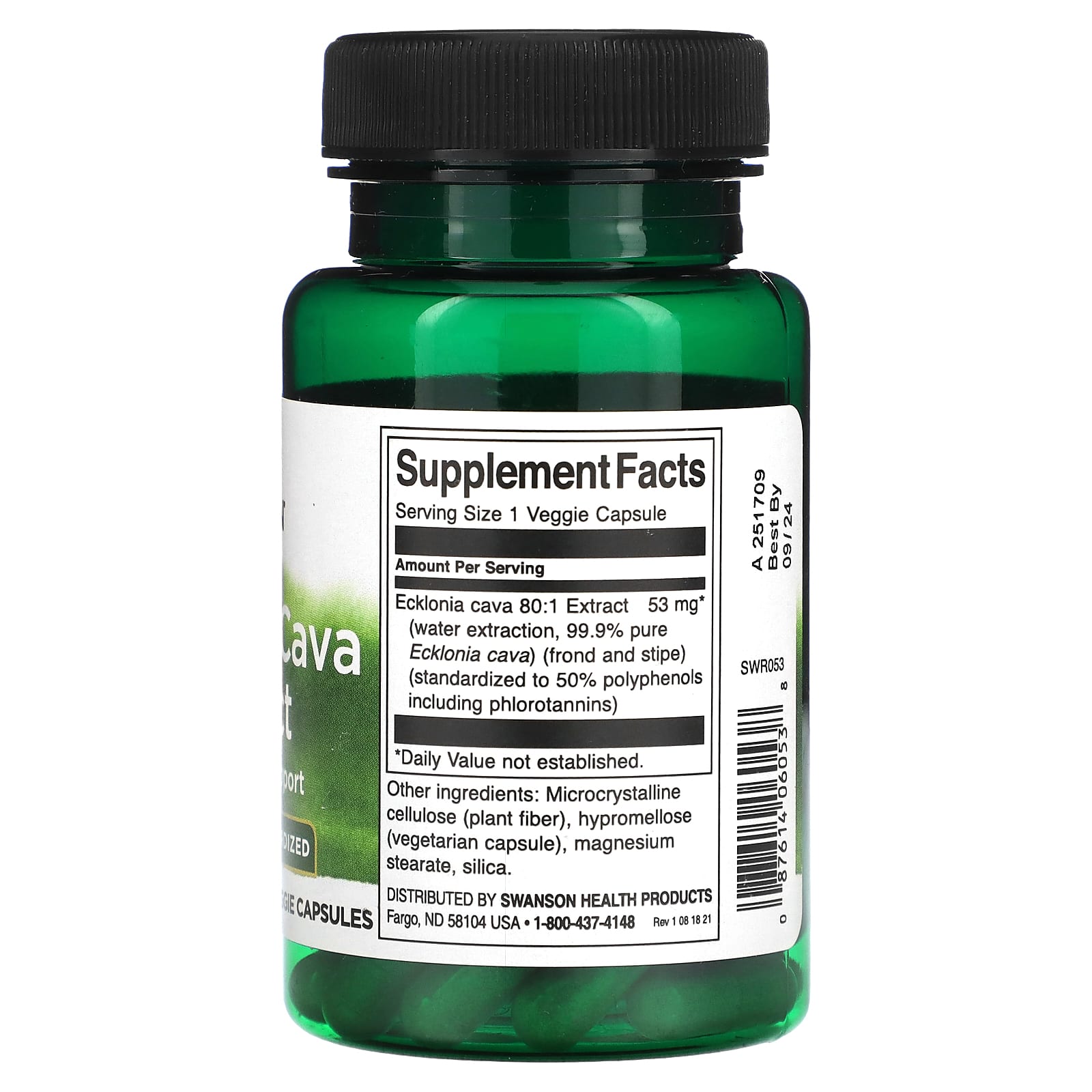 Swanson, Ecklonia Cava Extract, 30 Veggie Capsules (53 mg per Capsule) - Image 2