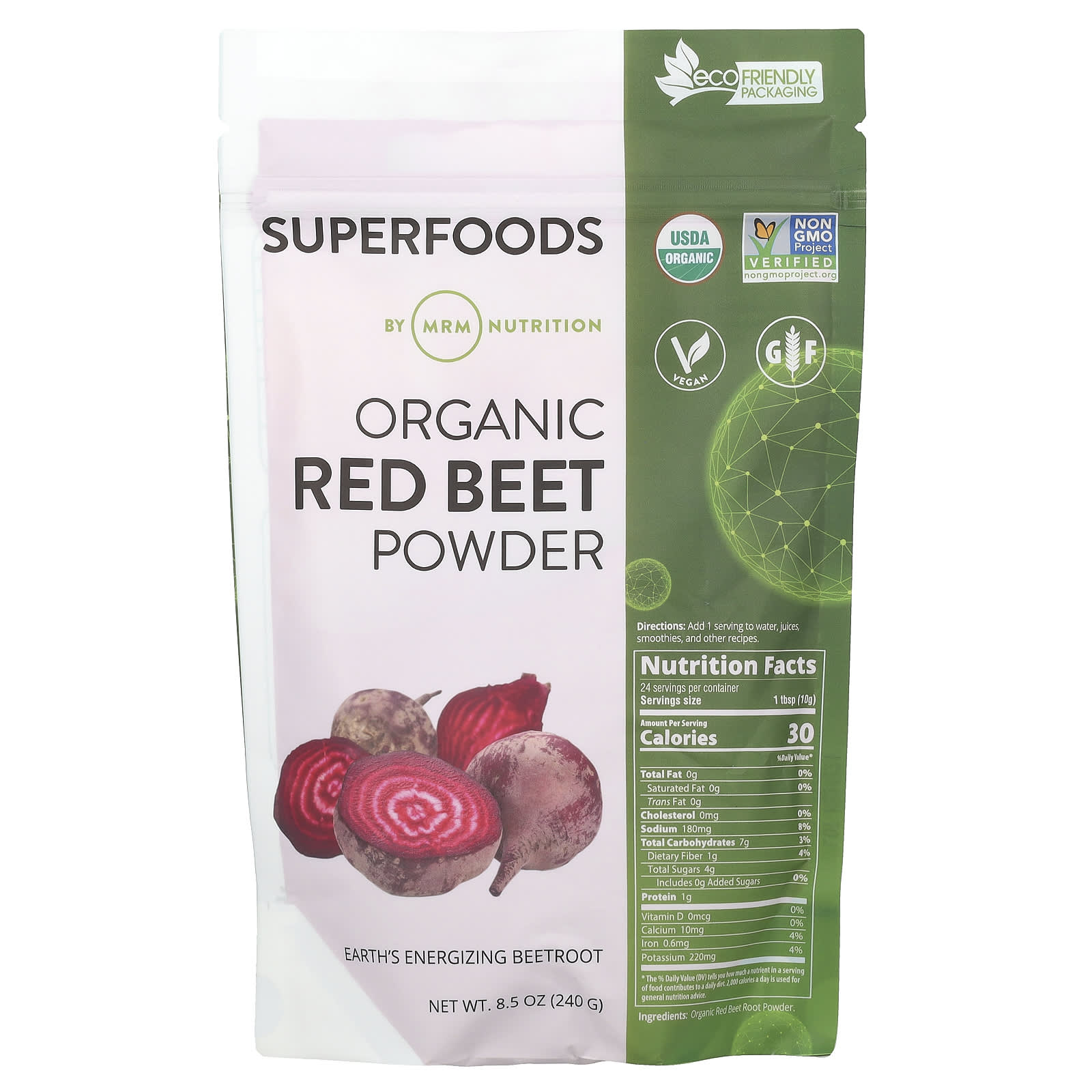 MRM Nutrition, Organic Red Beet Powder, 8.5 oz (240 g) - Image 1