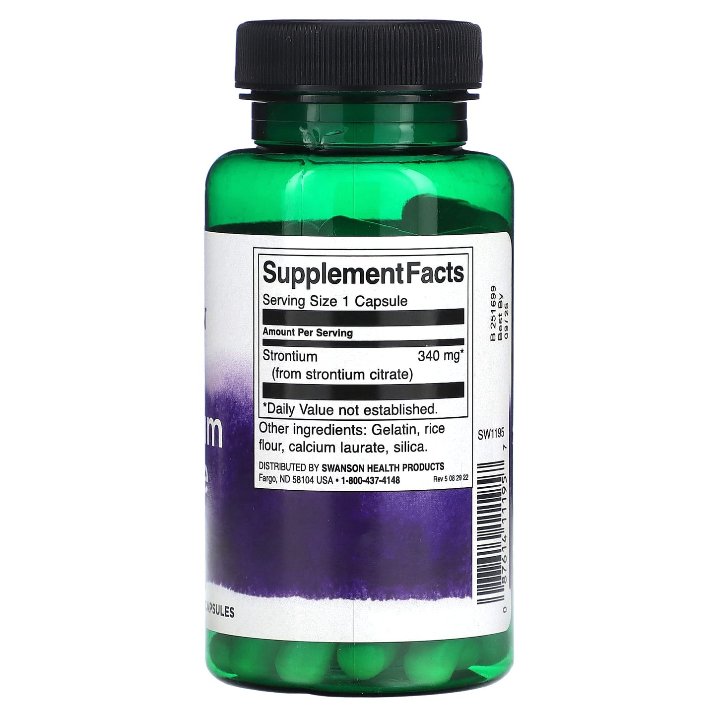 Swanson, Strontium Citrate, 340 mg, 60 Capsules - Image 2