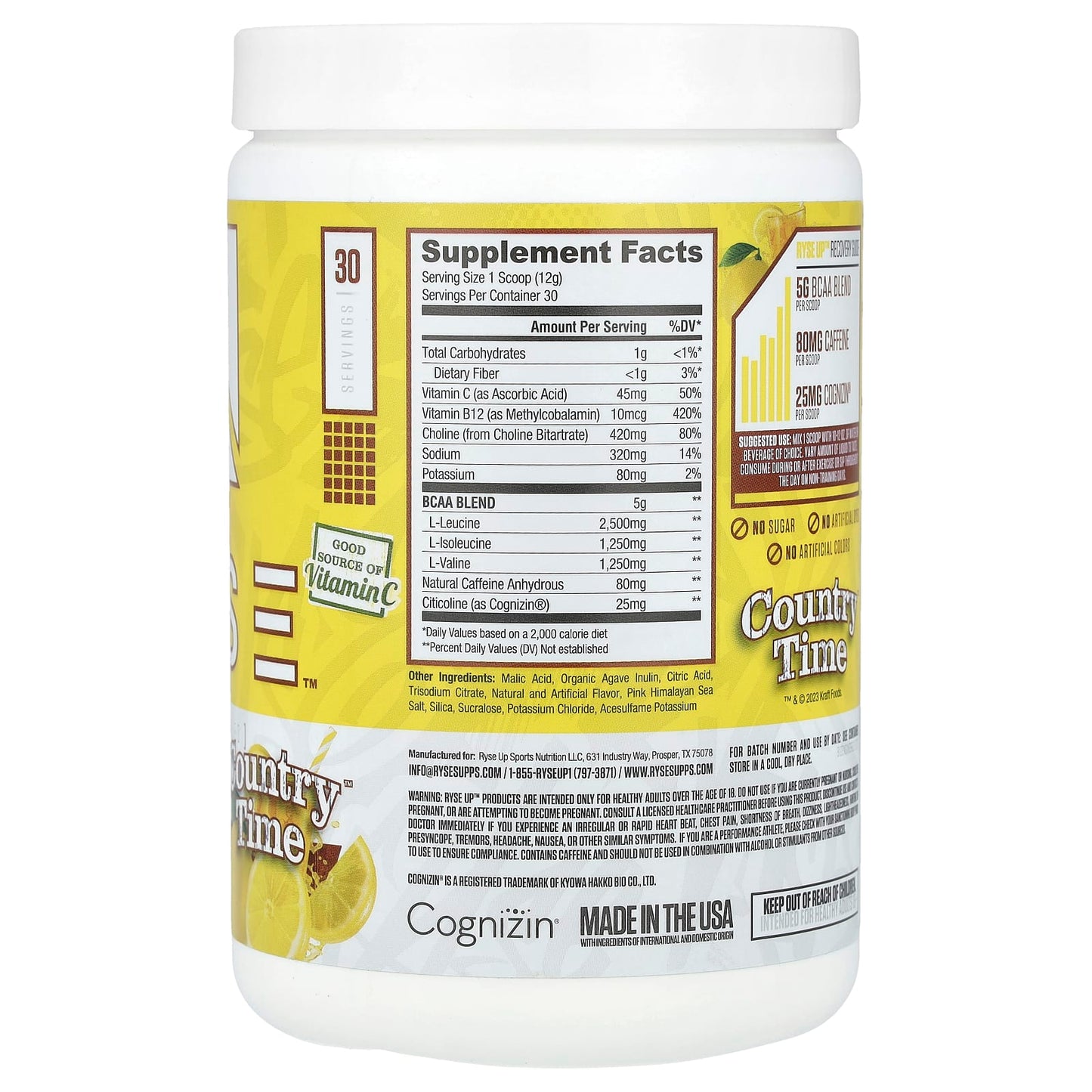 RYSE, Element Series, BCAA Focus, Country Time®, Lemonade, 12.7 oz (360 g) - Image 2