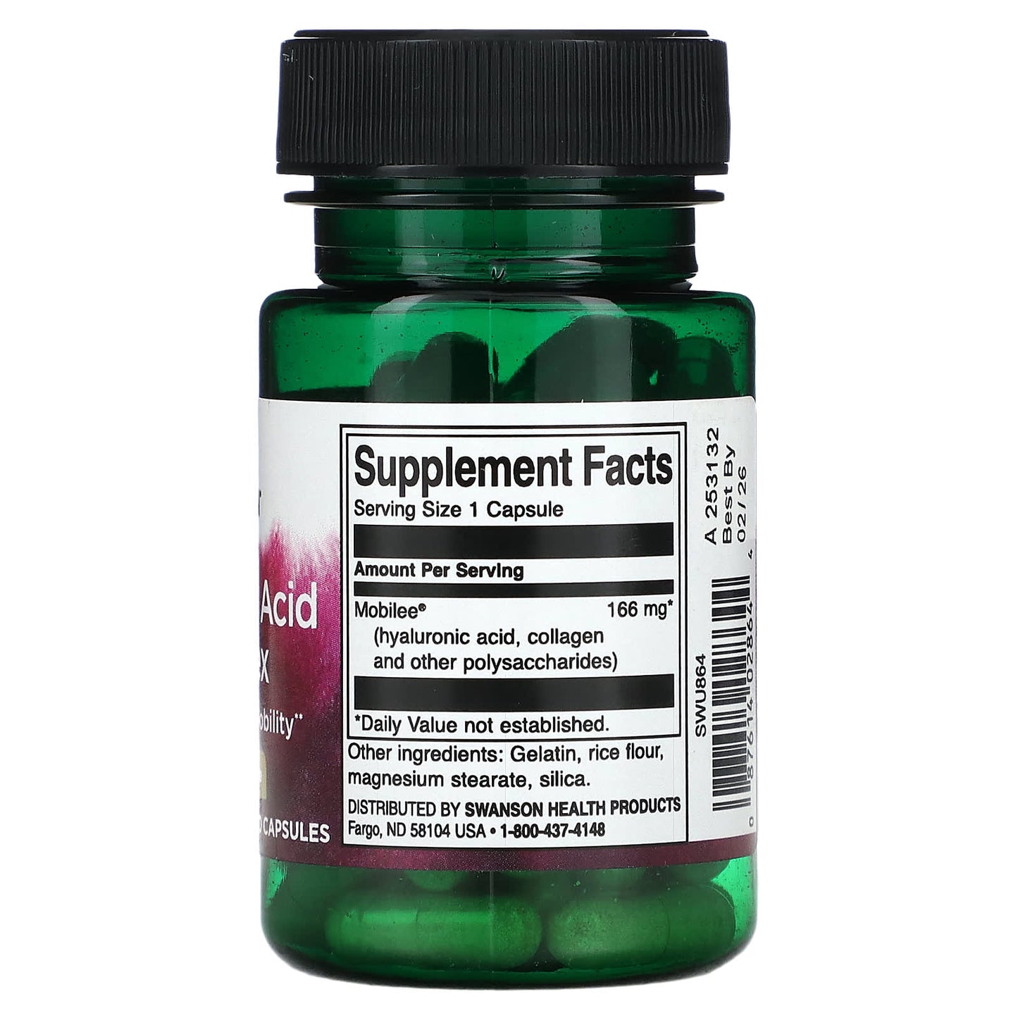 Swanson, Hyaluronic Acid Complex, 166 mg, 60 Capsules - Image 2