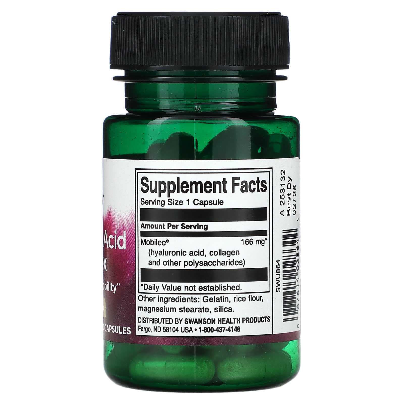 Swanson, Hyaluronic Acid Complex, 166 mg, 60 Capsules - Image 2