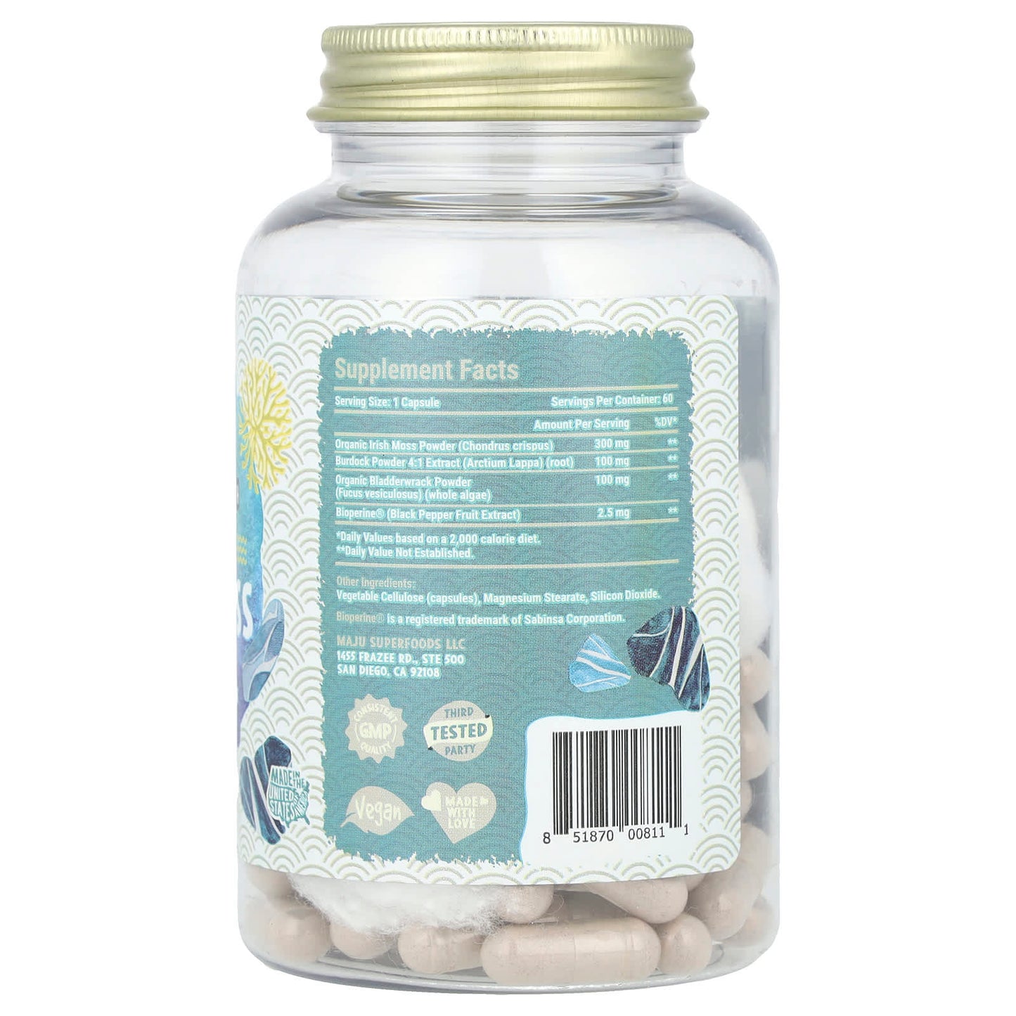 Maju Superfoods, Extra Strength Wild Sea Moss, 60 Capsules - Image 2