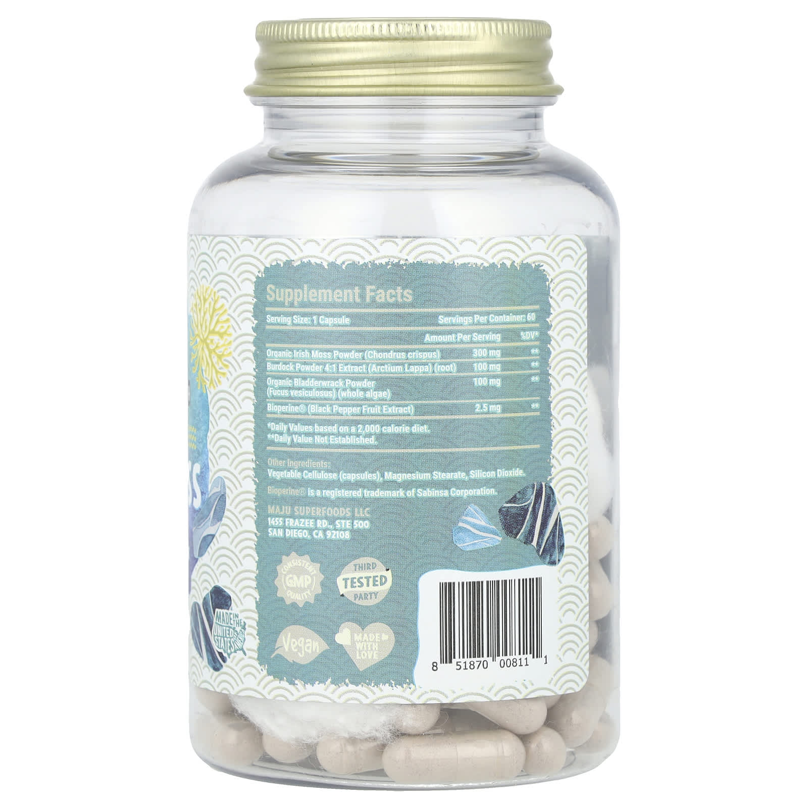 Maju Superfoods, Extra Strength Wild Sea Moss, 60 Capsules - Image 2