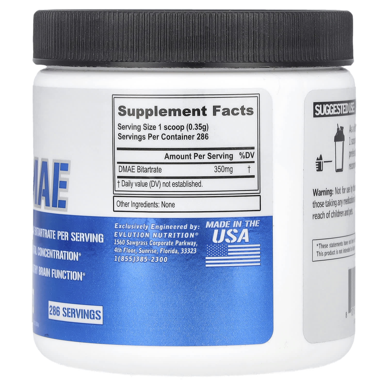 EVLution DMAE Supplement for Brain Health & Focus, 100g - Image 2