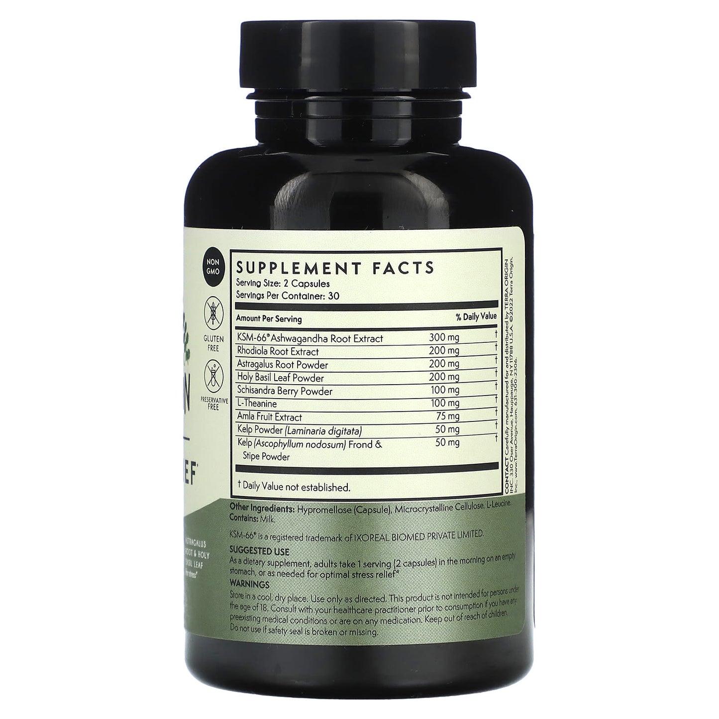 Terra Origin, Healthy Stress Relief, 60 Capsules - Image 2