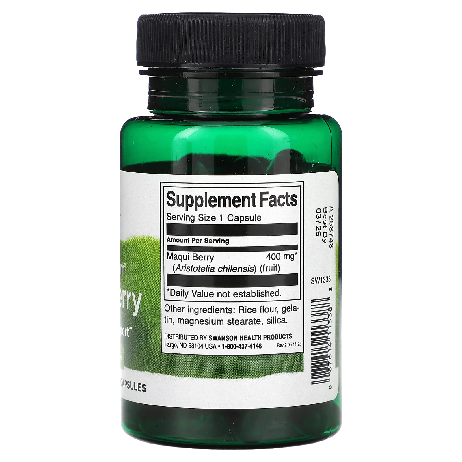 Swanson, Full Spectrum, Maqui Berry, 400 mg, 60 Capsules - Image 2