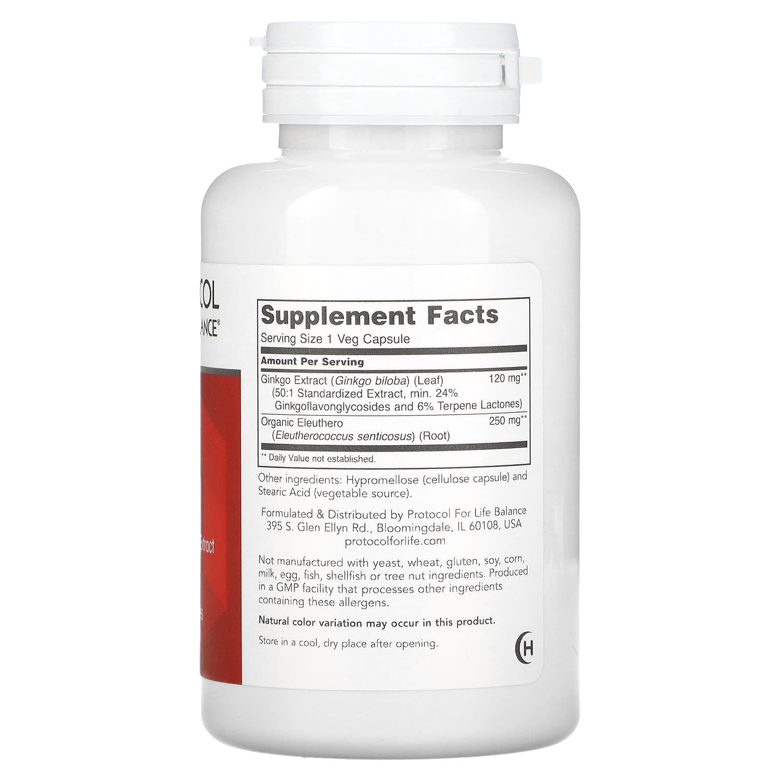 Protocol for Life Balance, Ginkgo Biloba, 100 Veg Capsules - Image 2