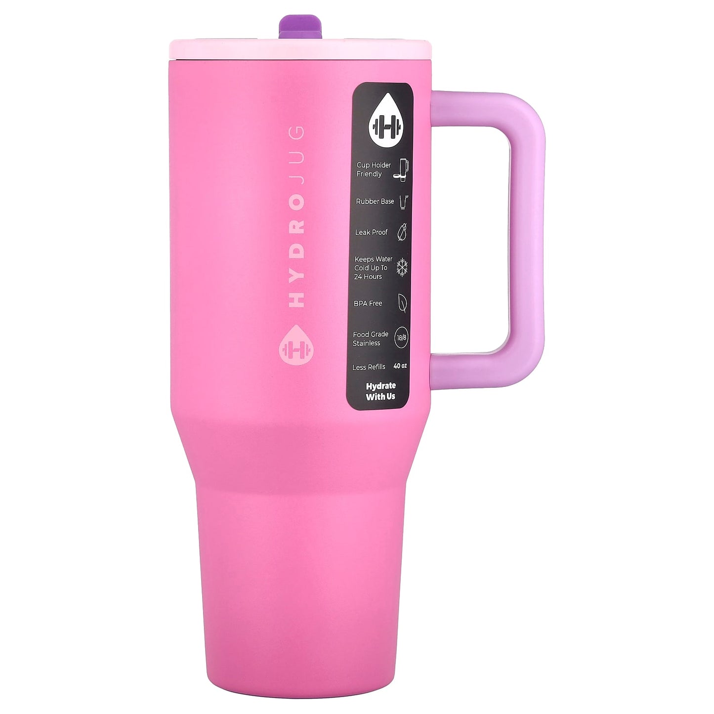 Insulated 40oz Travel Tumbler by HydroJug - Leakproof & BPA Free - Image 1