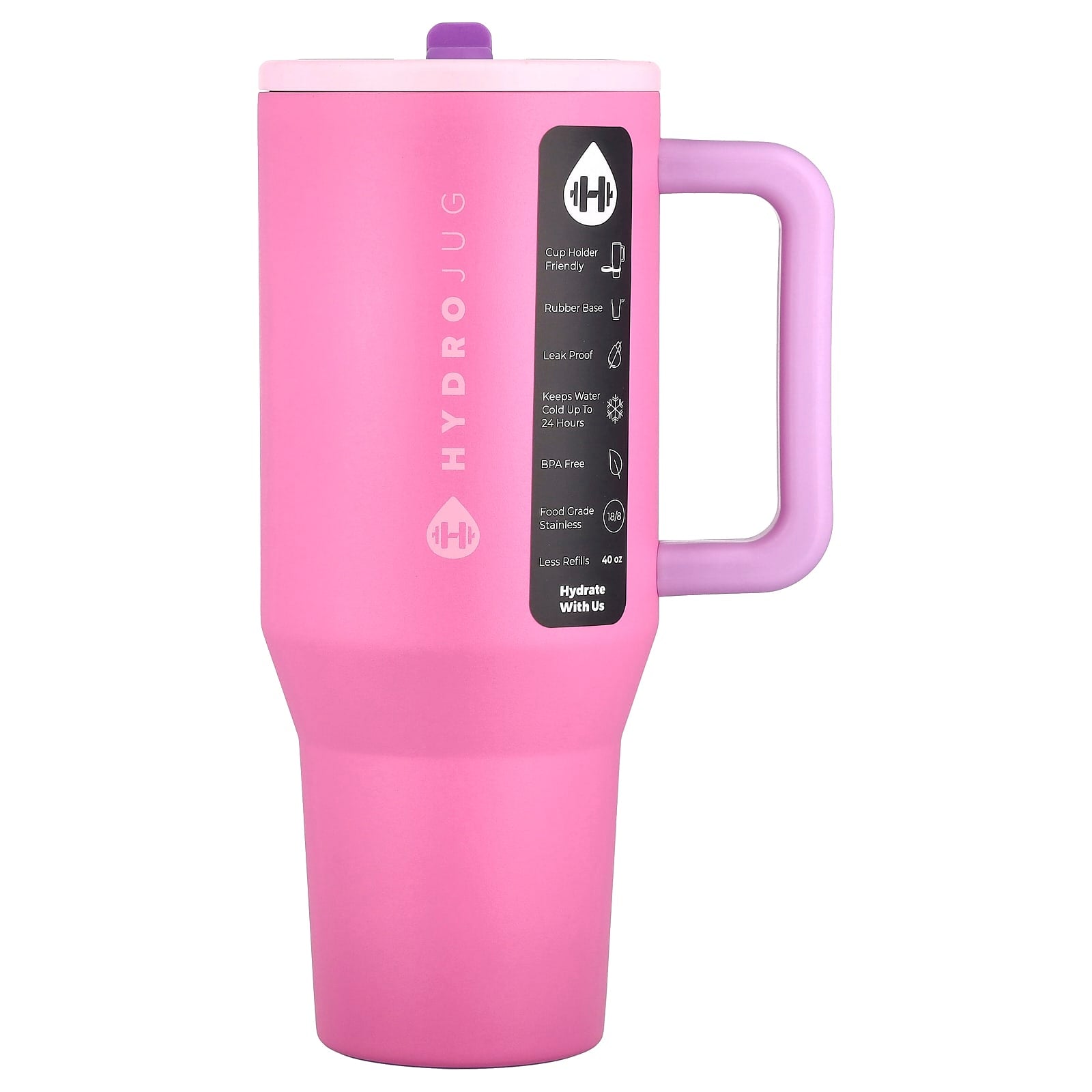 Insulated 40oz Travel Tumbler by HydroJug - Leakproof & BPA Free - Image 1