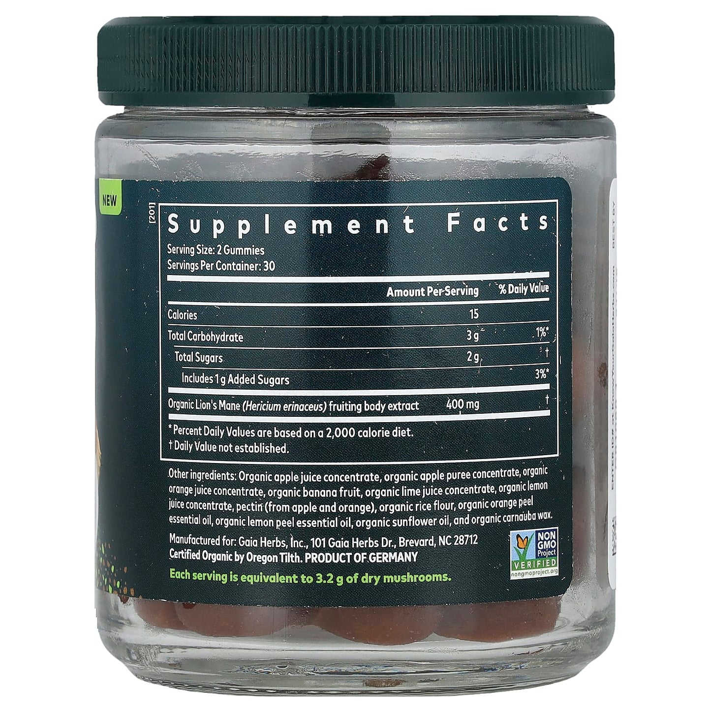 Lion's Mane Mushroom Gummies for Brain Health - Citrus Flavor - Image 2