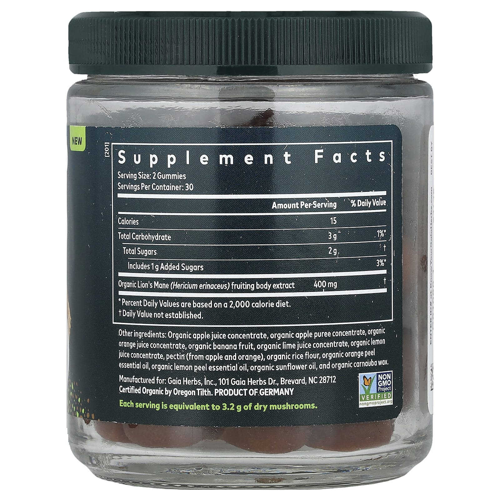 Lion's Mane Mushroom Gummies for Brain Health - Citrus Flavor - Image 2