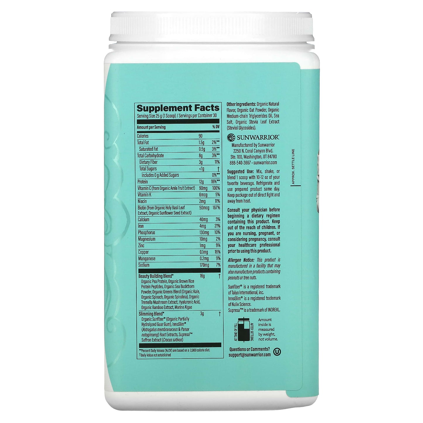 Sunwarrior, Shape, Slim Collagen Boost, Vanilla, 1.65 lb (750 g) - Image 2