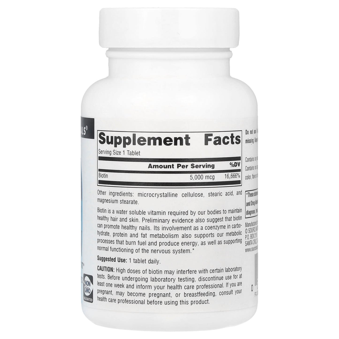 Source Naturals, Biotin, 5,000 mcg , 200 Tablets - Image 2