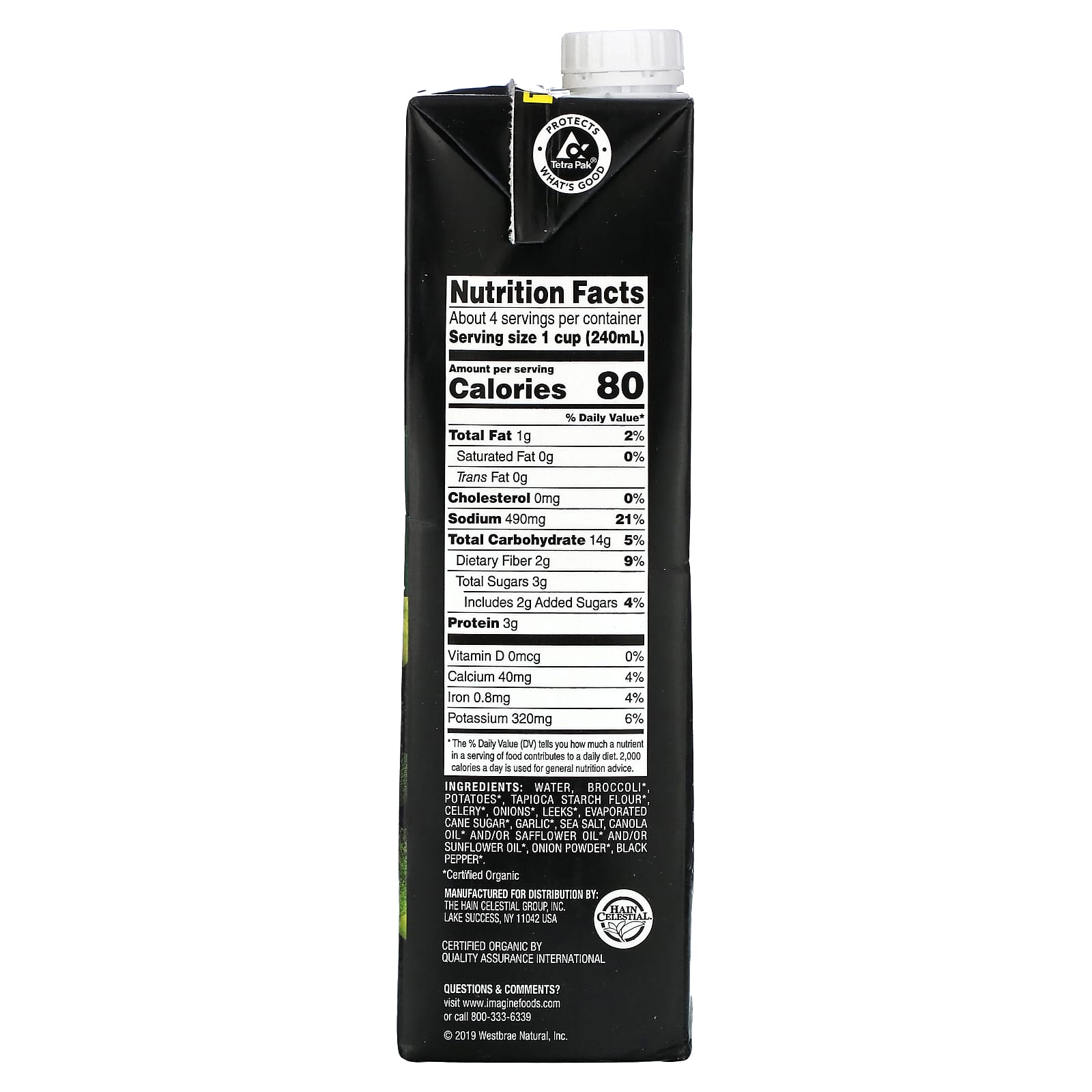 Organic Creamy Broccoli Soup by Imagine Soups - USDA Certified - Image 2