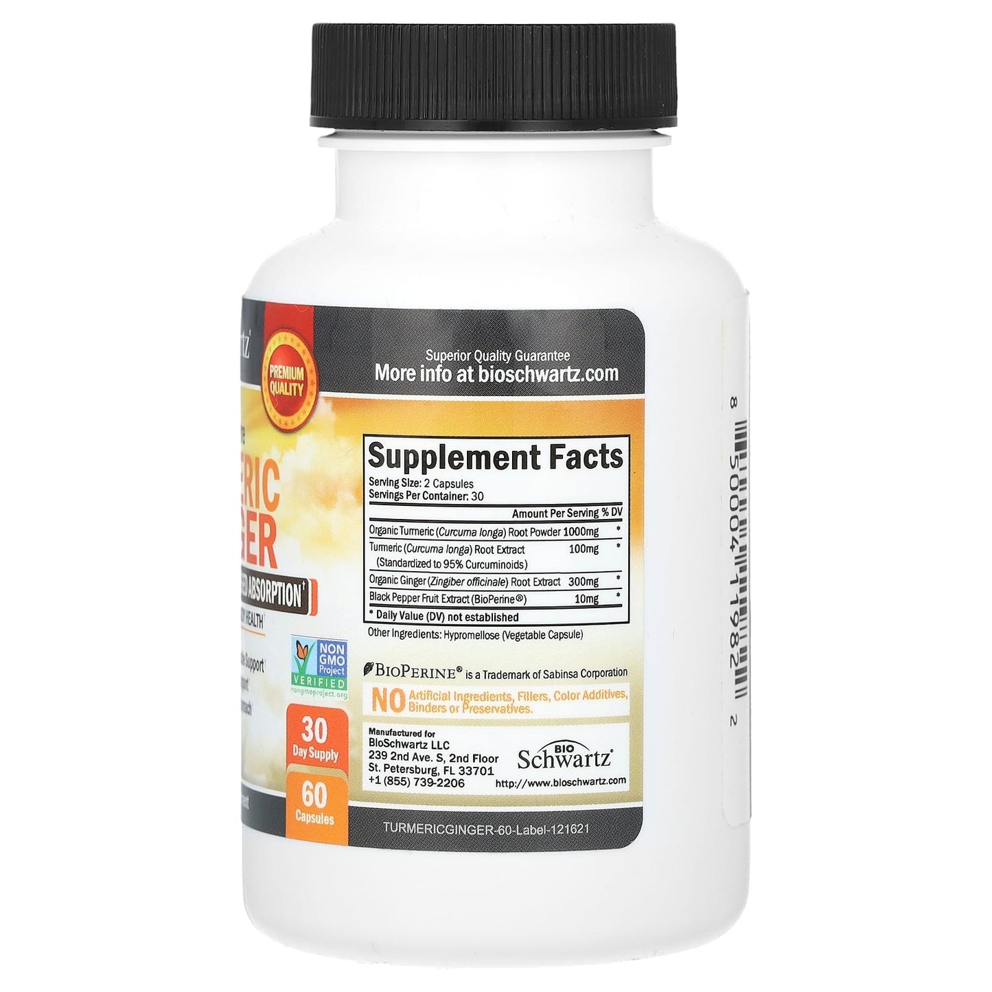 Turmeric Ginger Bioperine Supplement for Absorption - Image 2