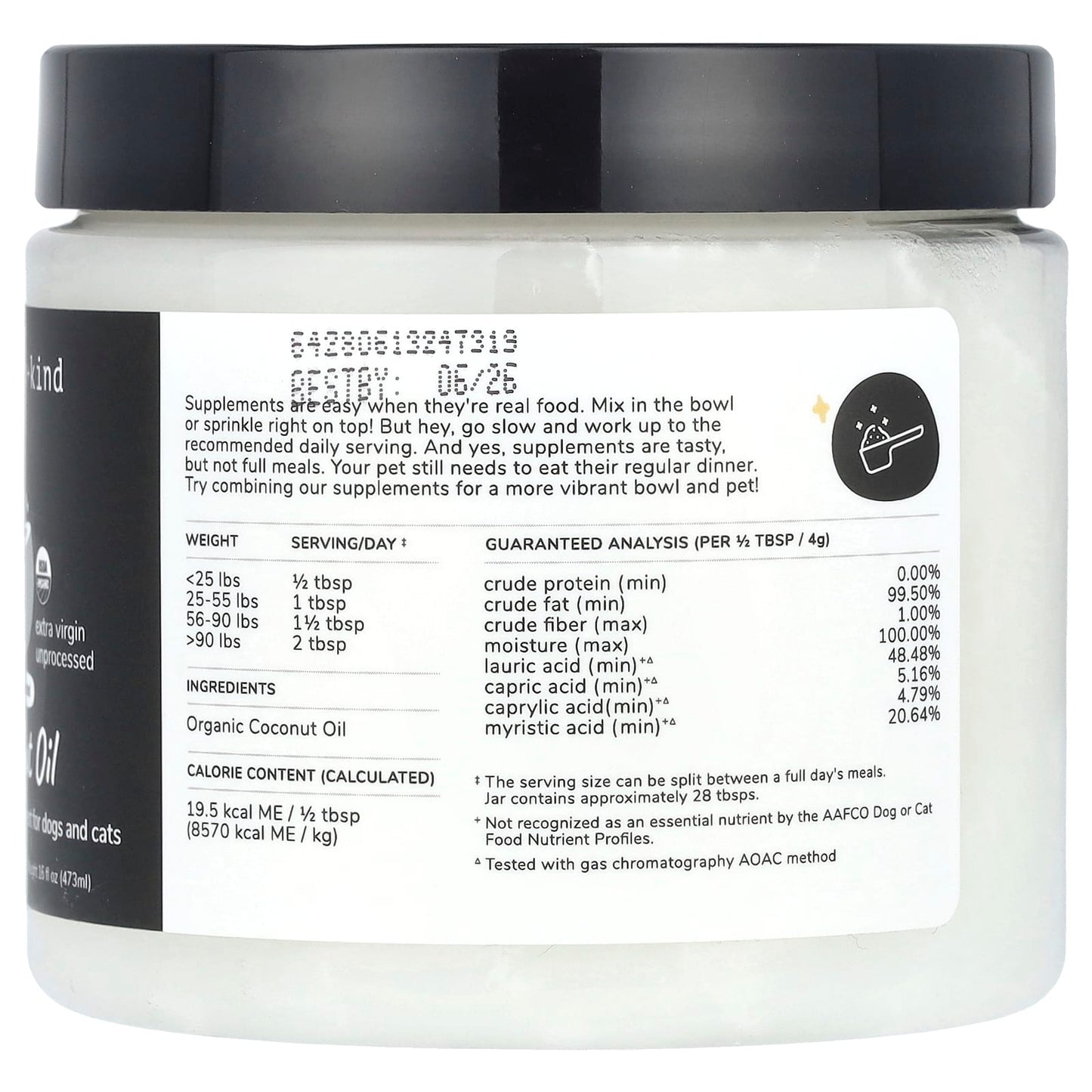 Kin+Kind, Cold Pressed Coconut Oil, For Dogs and Cats, 16 fl oz (473 ml) - Image 2