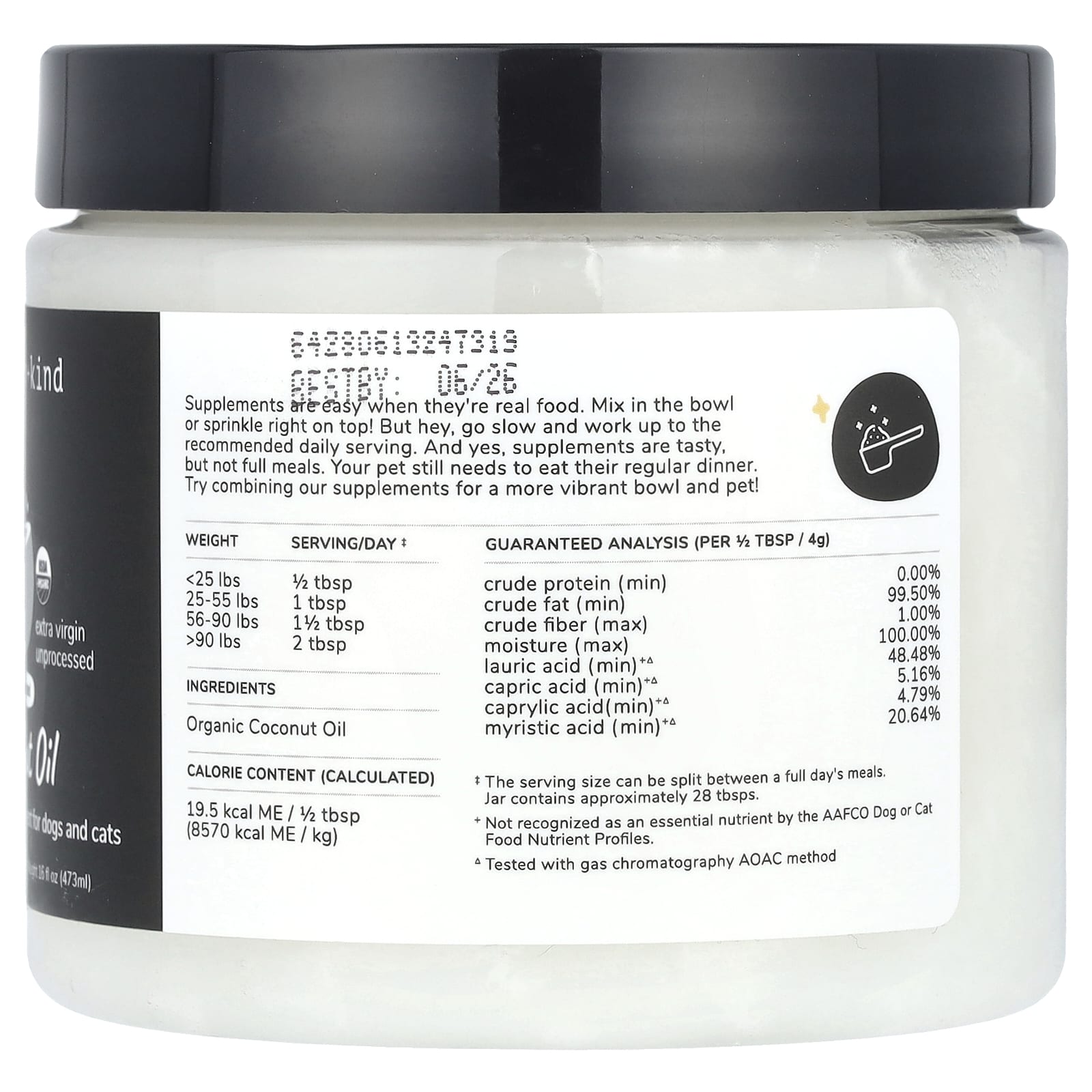 Kin+Kind, Cold Pressed Coconut Oil, For Dogs and Cats, 16 fl oz (473 ml) - Image 2