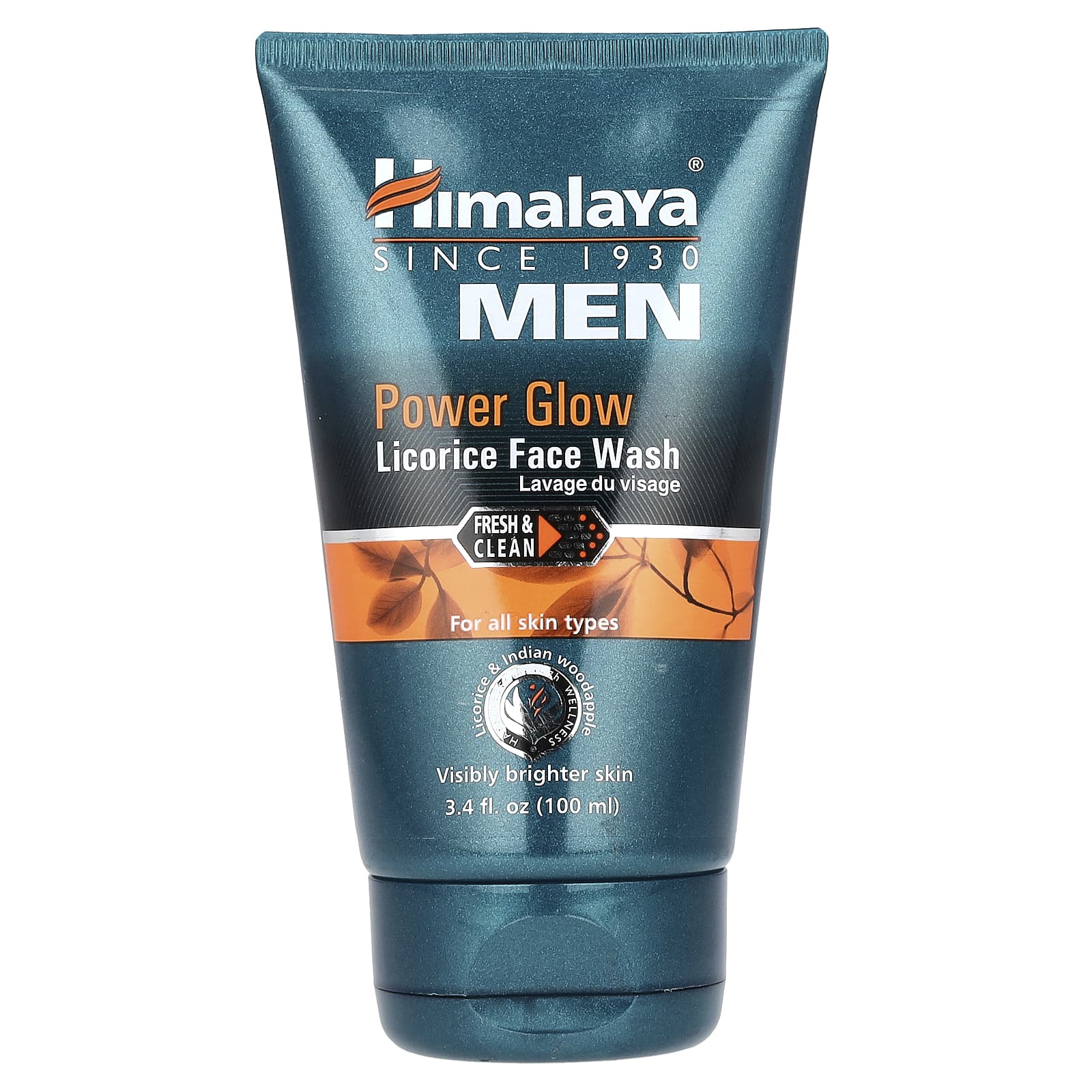 Himalaya Men's Power Glow Licorice Face Wash 3.4 fl oz (100 ml) - Image 1