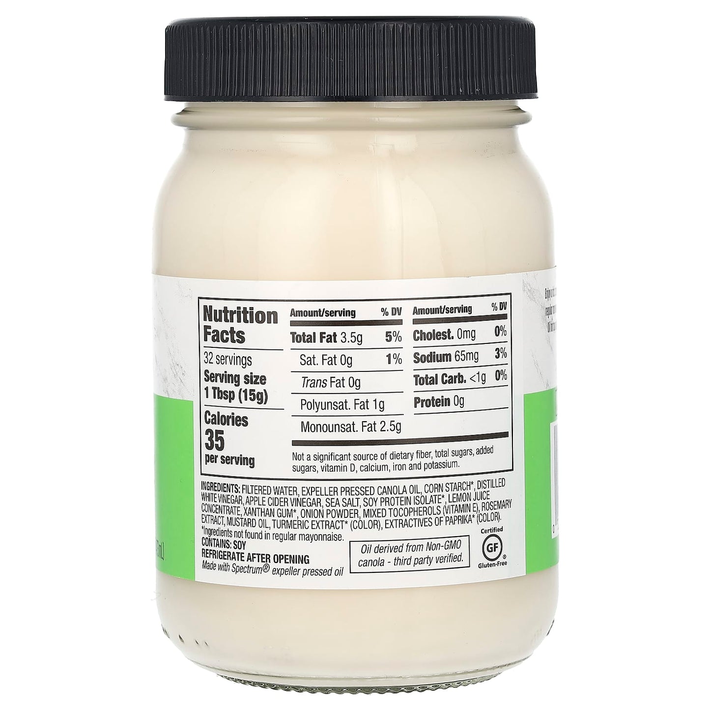 Spectrum Culinary, Vegan Light Canola Mayo, 16 fl oz (473 ml) - Image 2