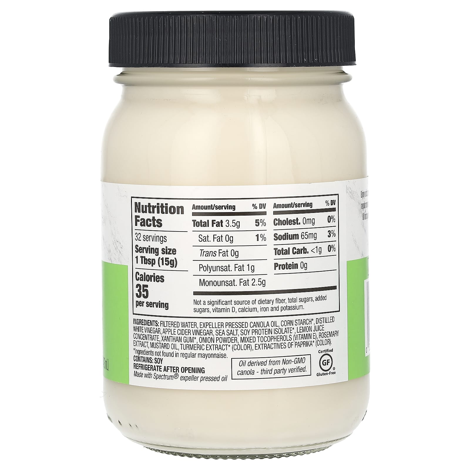 Spectrum Culinary, Vegan Light Canola Mayo, 16 fl oz (473 ml) - Image 2