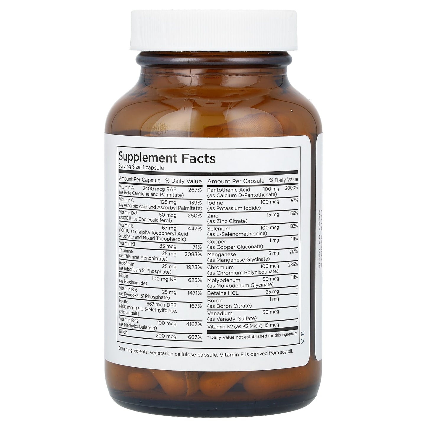 Metabolic Maintenance, The Big One Plus, Without Iron Multivitamin , 90 Capsules - Image 2
