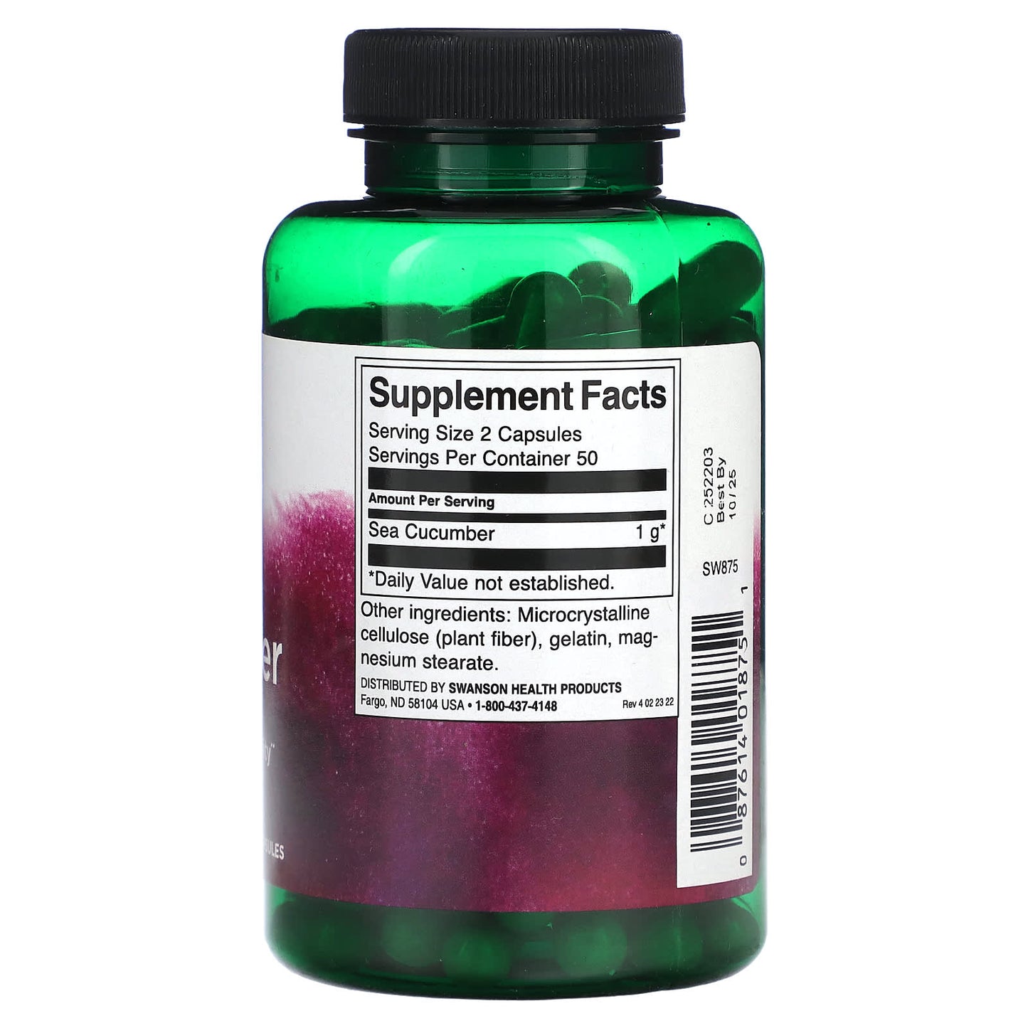 Swanson, Sea Cucumber, 500 mg, 100 Capsules - Image 2