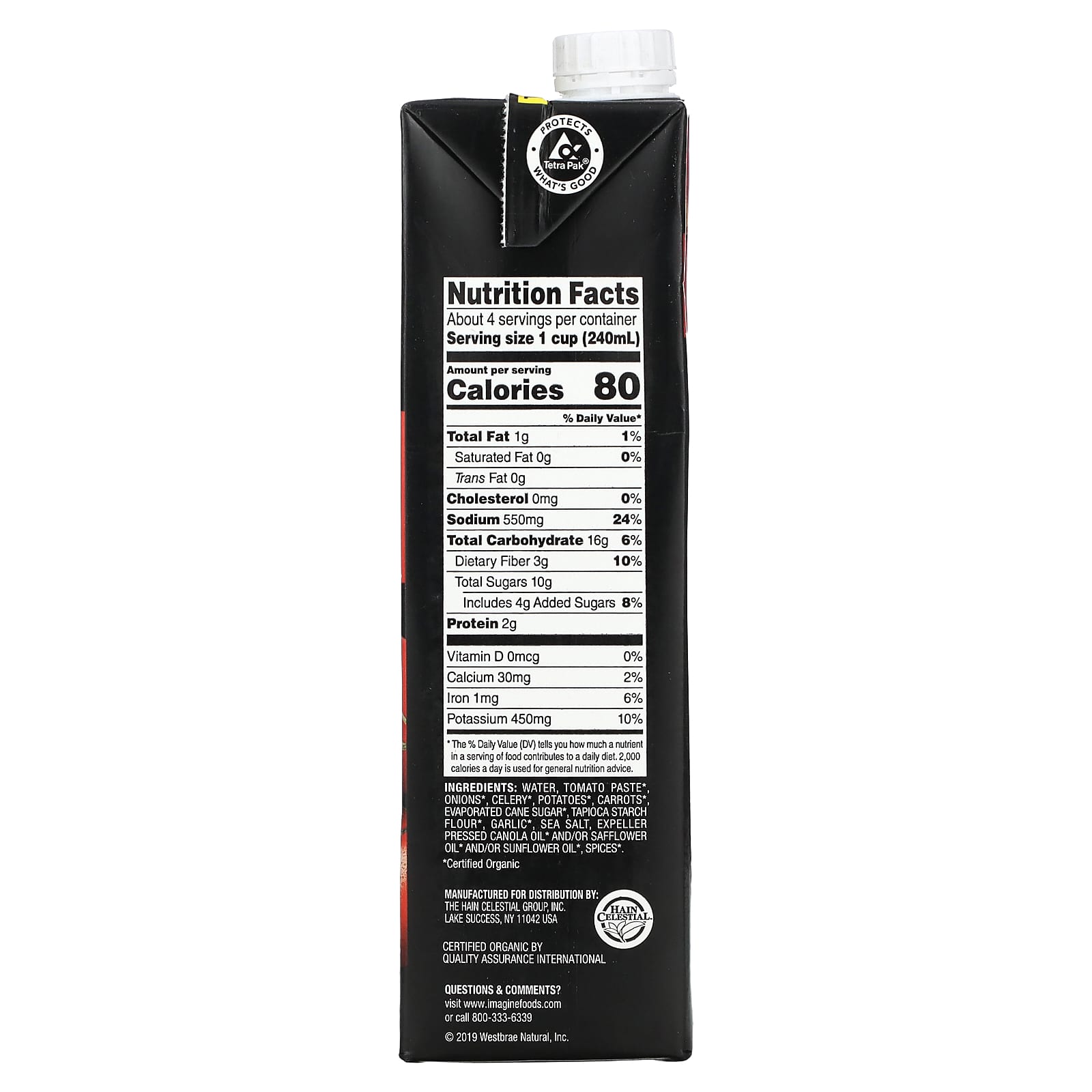 Organic Tomato Creamy Soup by Imagine Soups, USDA Certified, 32 fl oz - Image 2
