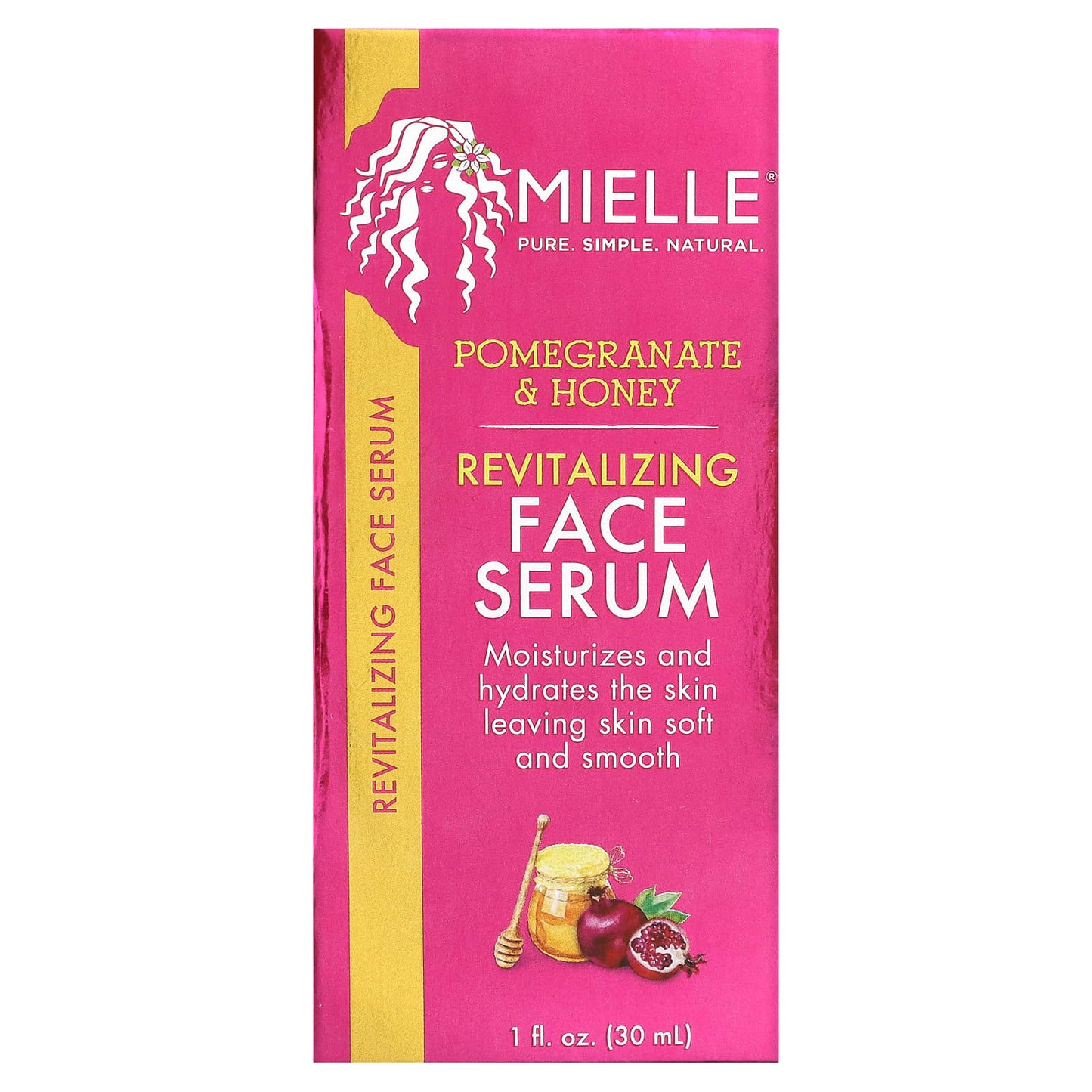Mielle, Revitalizing Face Serum, Pomegranate & Honey, 1 fl oz (30 ml) - Image 2