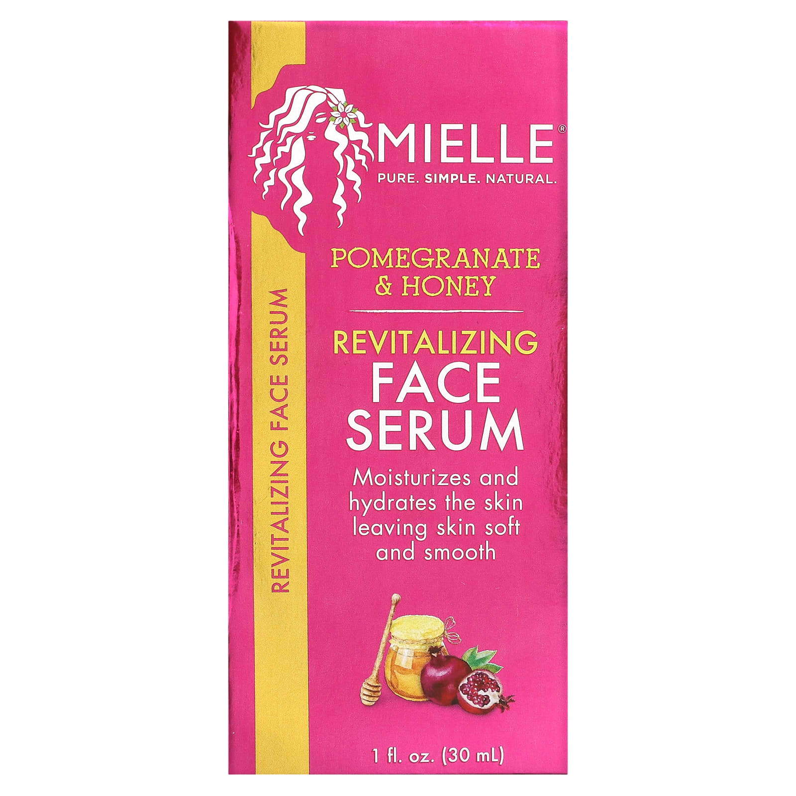 Mielle, Revitalizing Face Serum, Pomegranate & Honey, 1 fl oz (30 ml) - Image 2
