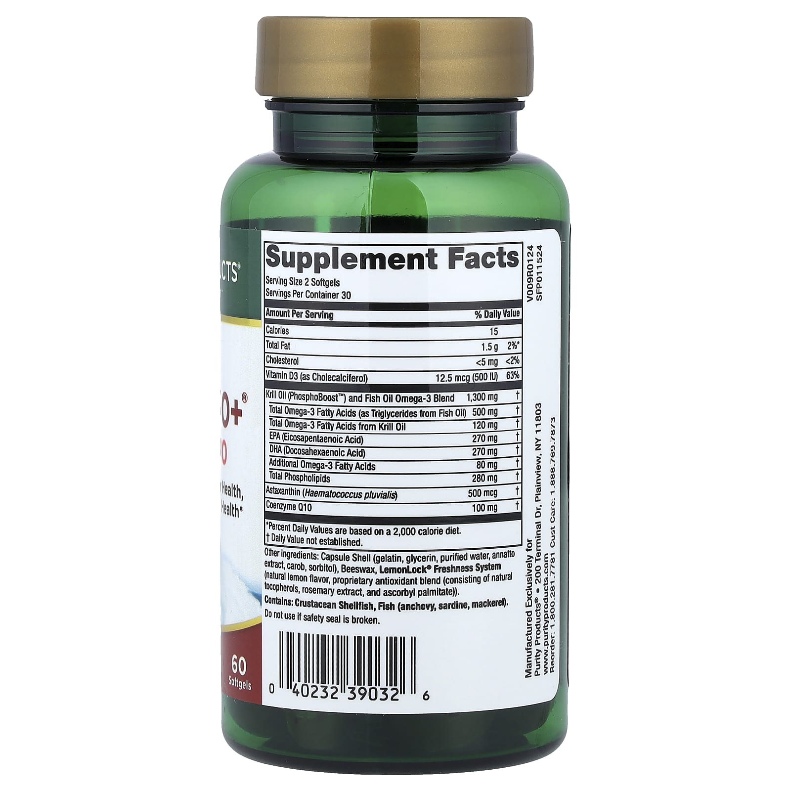 Purity Products, Krill Omega 50+® with  CoQ10, 60 Softgels - Image 2