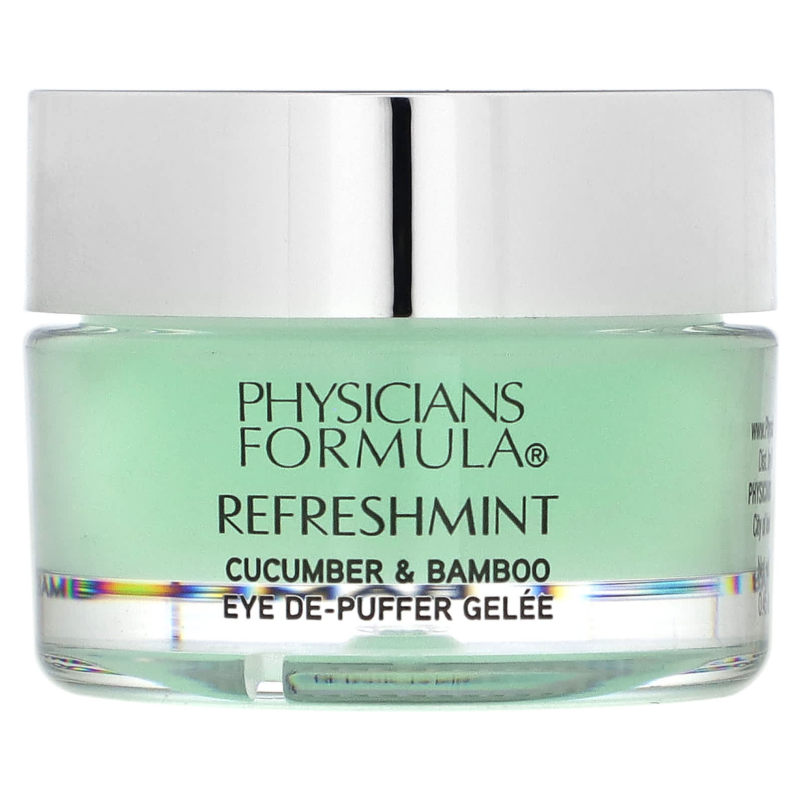 Physicians Formula, Refreshmint, Cucumber & Bamboo Eye De-Puffer Gelee, Refresh, 0.45 oz (12.8 g) - Image 1