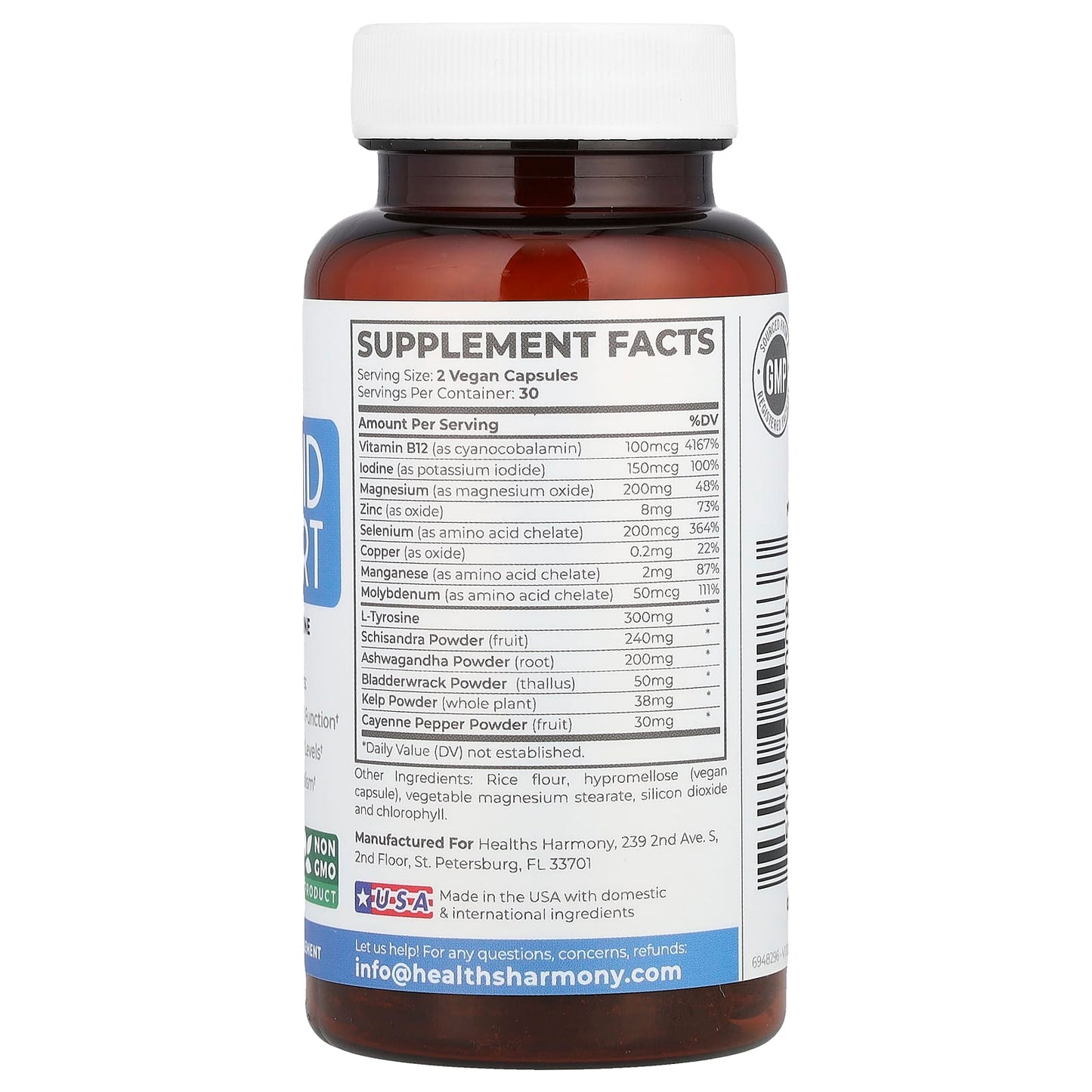 Thyroid Support Supplement with Natural Iodine | 60 Capsules - Image 2