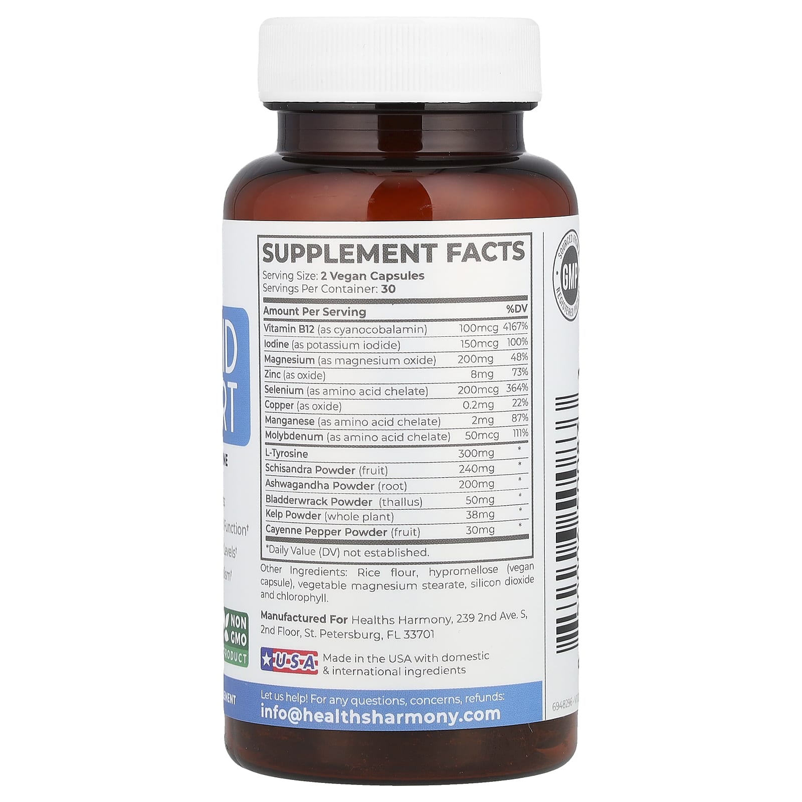 Thyroid Support Supplement with Natural Iodine | 60 Capsules - Image 2